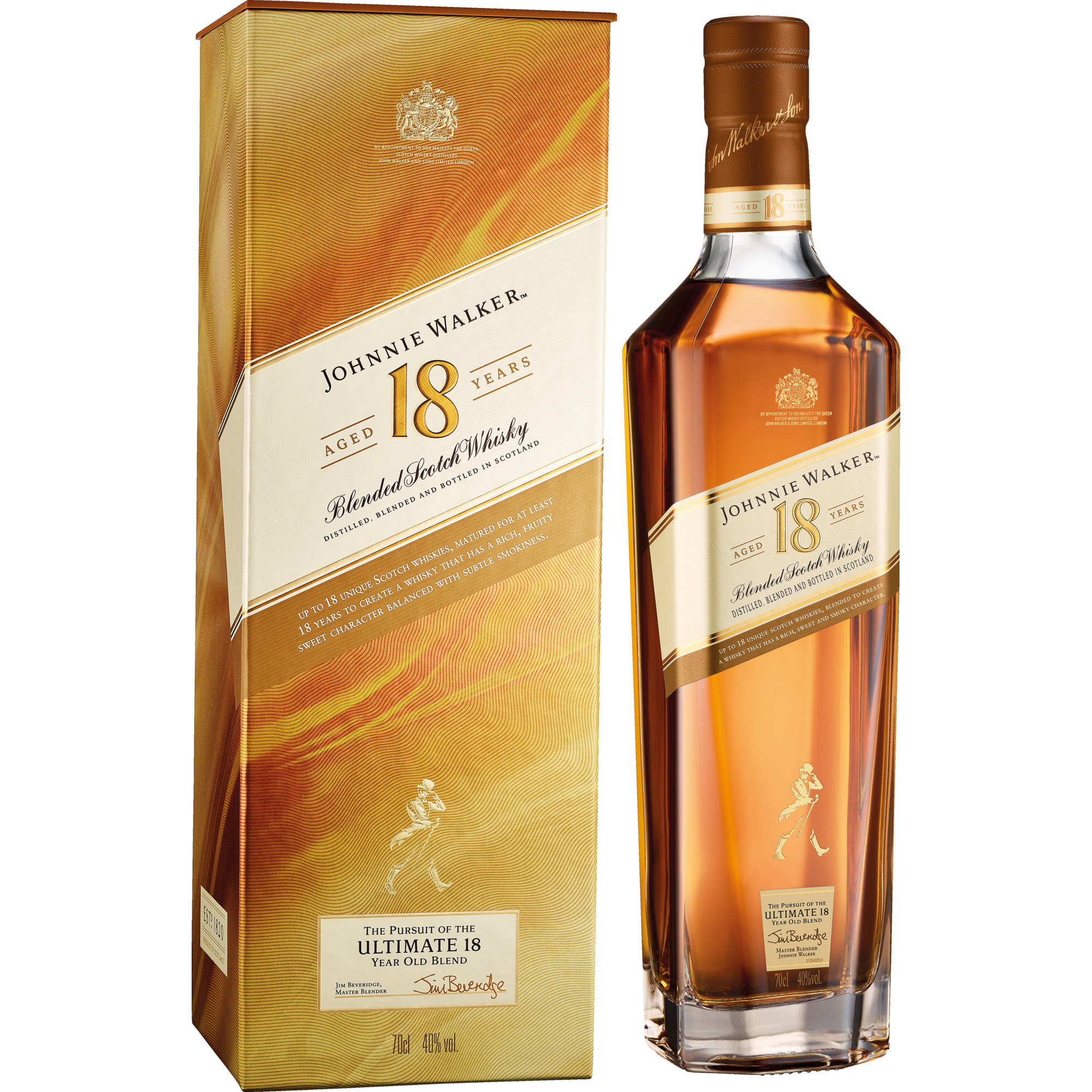 Johnnie Walker 18 Years Blended Scotch, Whisky, 0,7 L, 40% Vol., Schottland, Spirituosen Johnnie Walker & Sons, 5 Lochside Way, Edinburgh, EH12 9DT, Schottland Hawesko DE