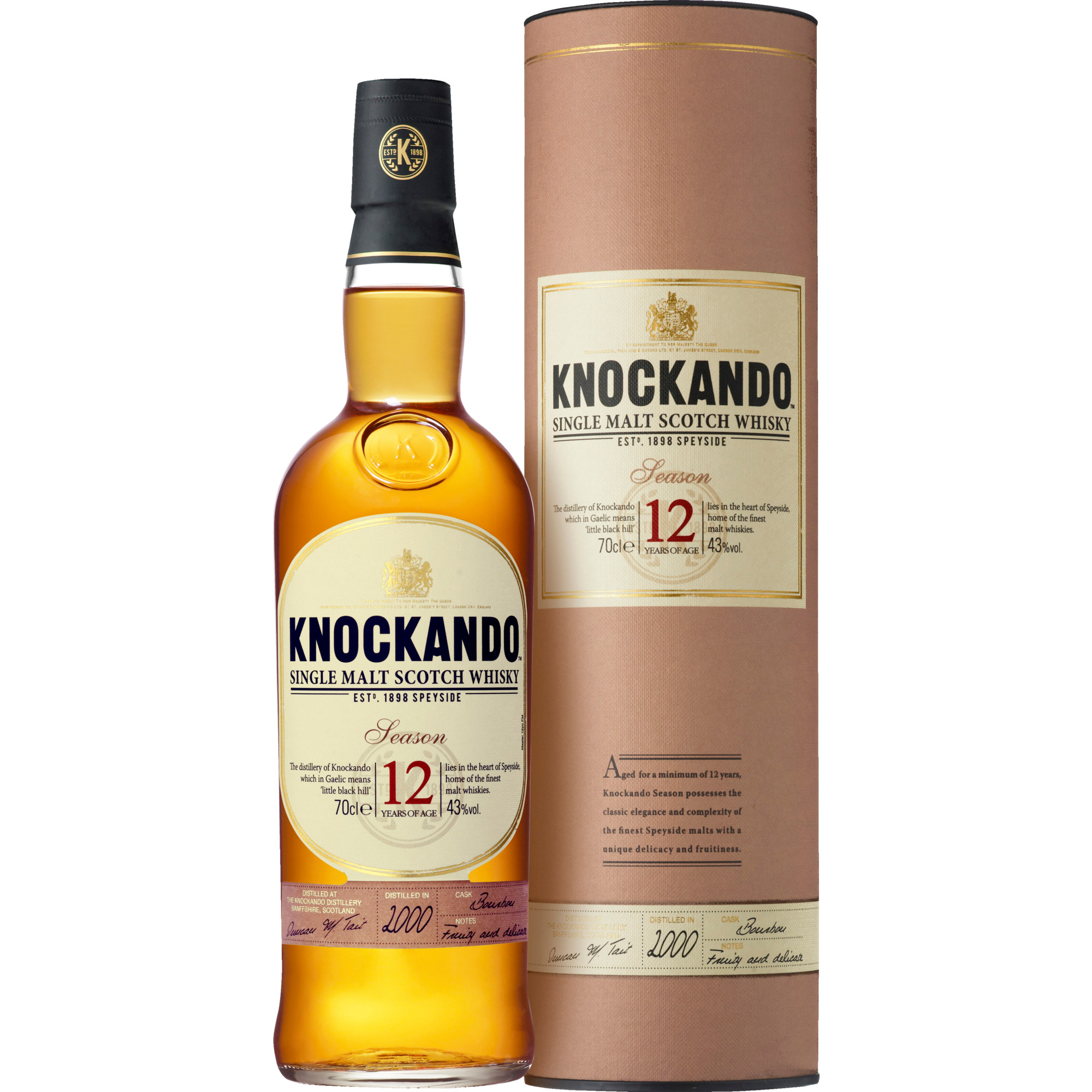 Knockando 12 Years Single Malt Scotch Whisky, 0,7 L, 43% Vol., Schottland, Spirituosen  Spirituosen Hawesko