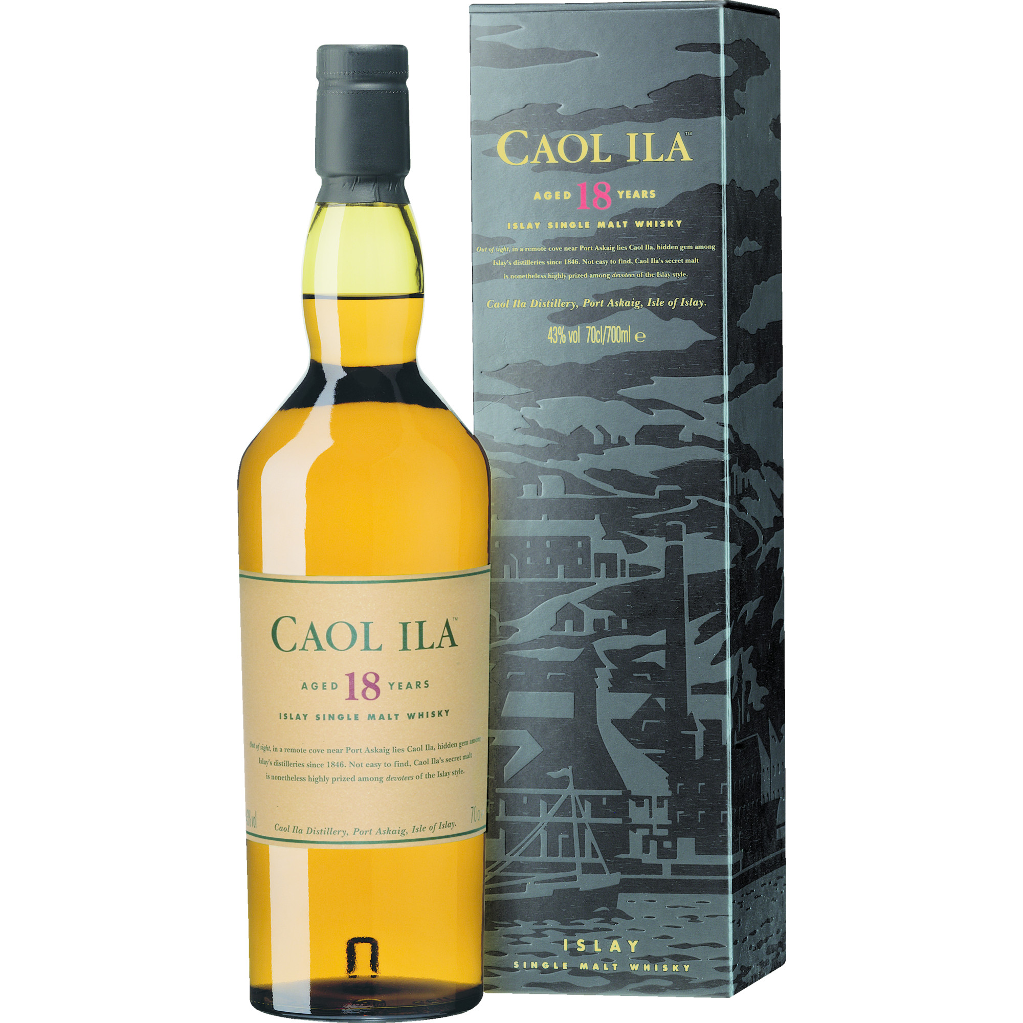 Image of Caol Ila 18 Years Isle of Islay Single Malt Whisky, Scotch, 0,7 L, 43% Vol., Schottland, Spirituosen