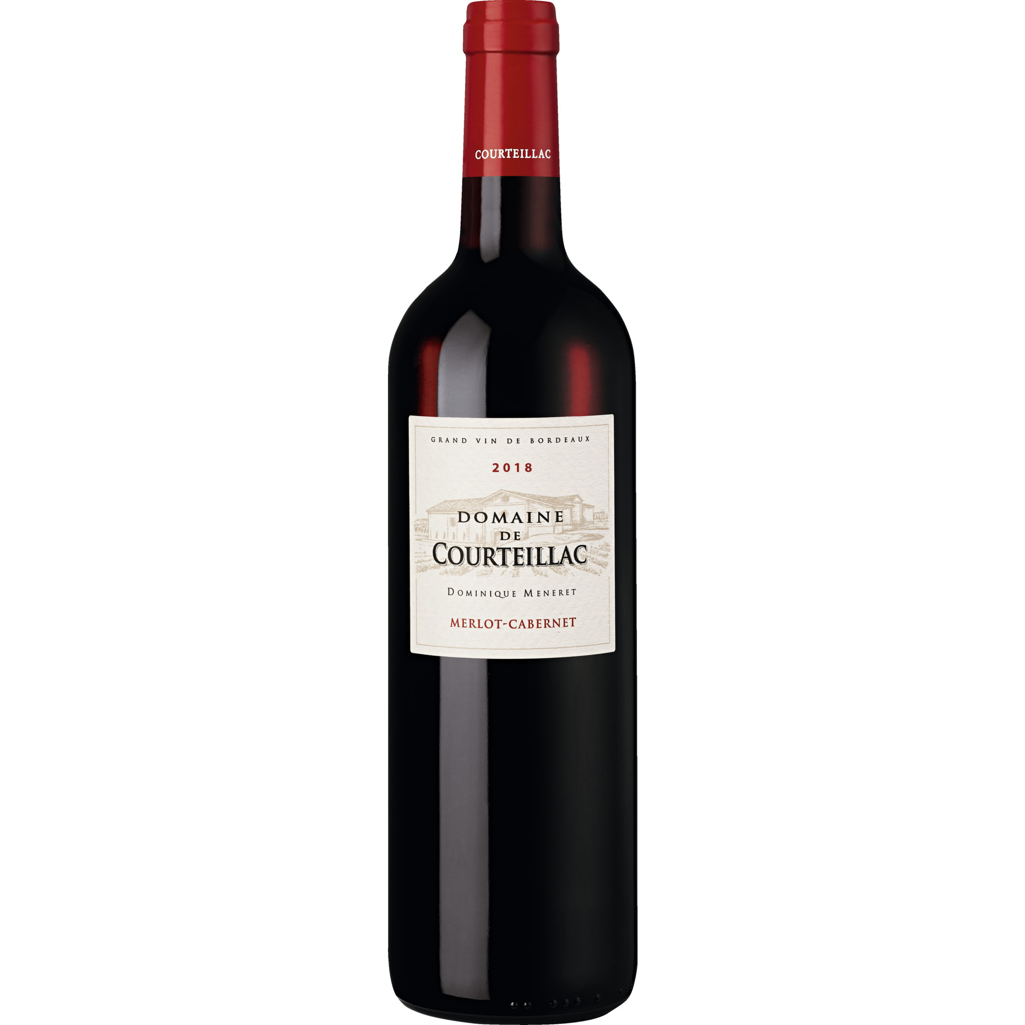 Domaine de Courteillac, Bordeaux Supérieur AOP, Bordeaux, 2018, Rotwein - Rotwein