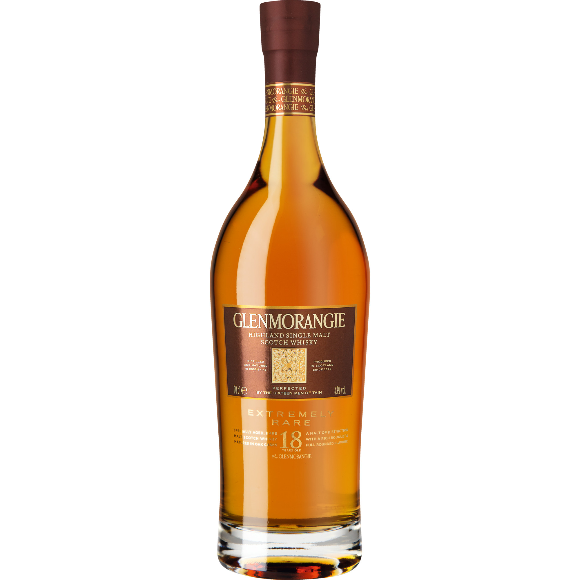 Glenmorangie 18 Years Extremely Rare, Highland Single Malt Whisky, 0,7 L, 43% Vol., Schottland, Präsente  Präsente Hawesko