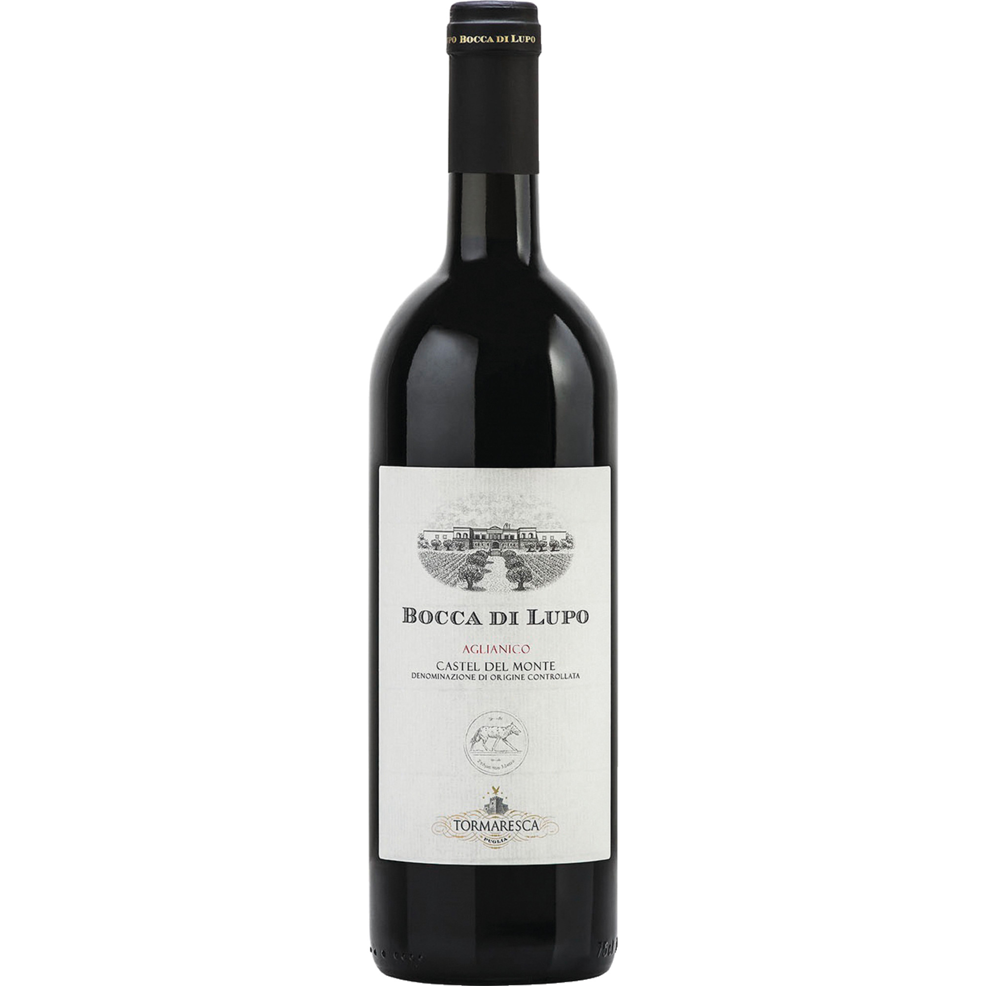 Bocca di Lupo Aglianico, Castel del Monte DOC, Apulien, 2014, Rotwein - Rotwein