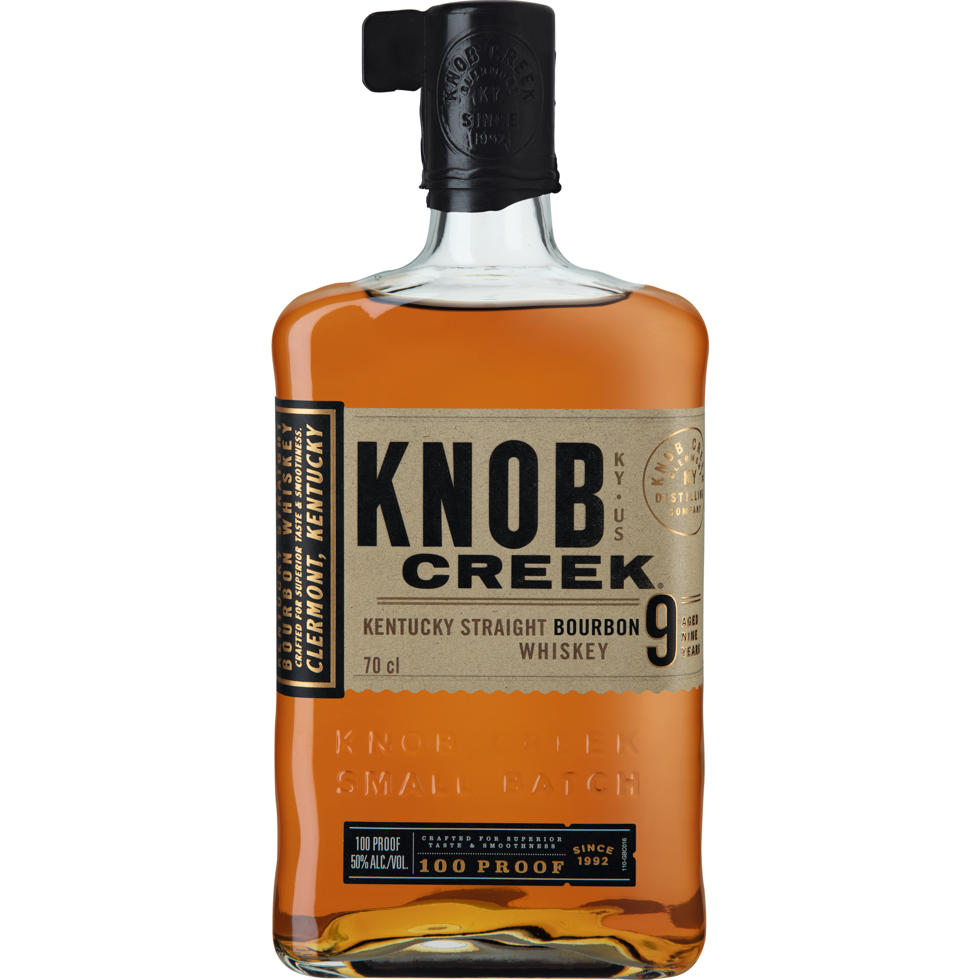 Knob Creek Kentucky Straight Bourbon Whiskey, 0,7 L, 50% Vol., Kentucky, Spirituosen Knob Creek Distillery, Clermont, Kentucky, USA / BEAM INC.UK LTD. 310 St. Vincent Street Glasgow, G2 5RG, UK Hawesko DE
