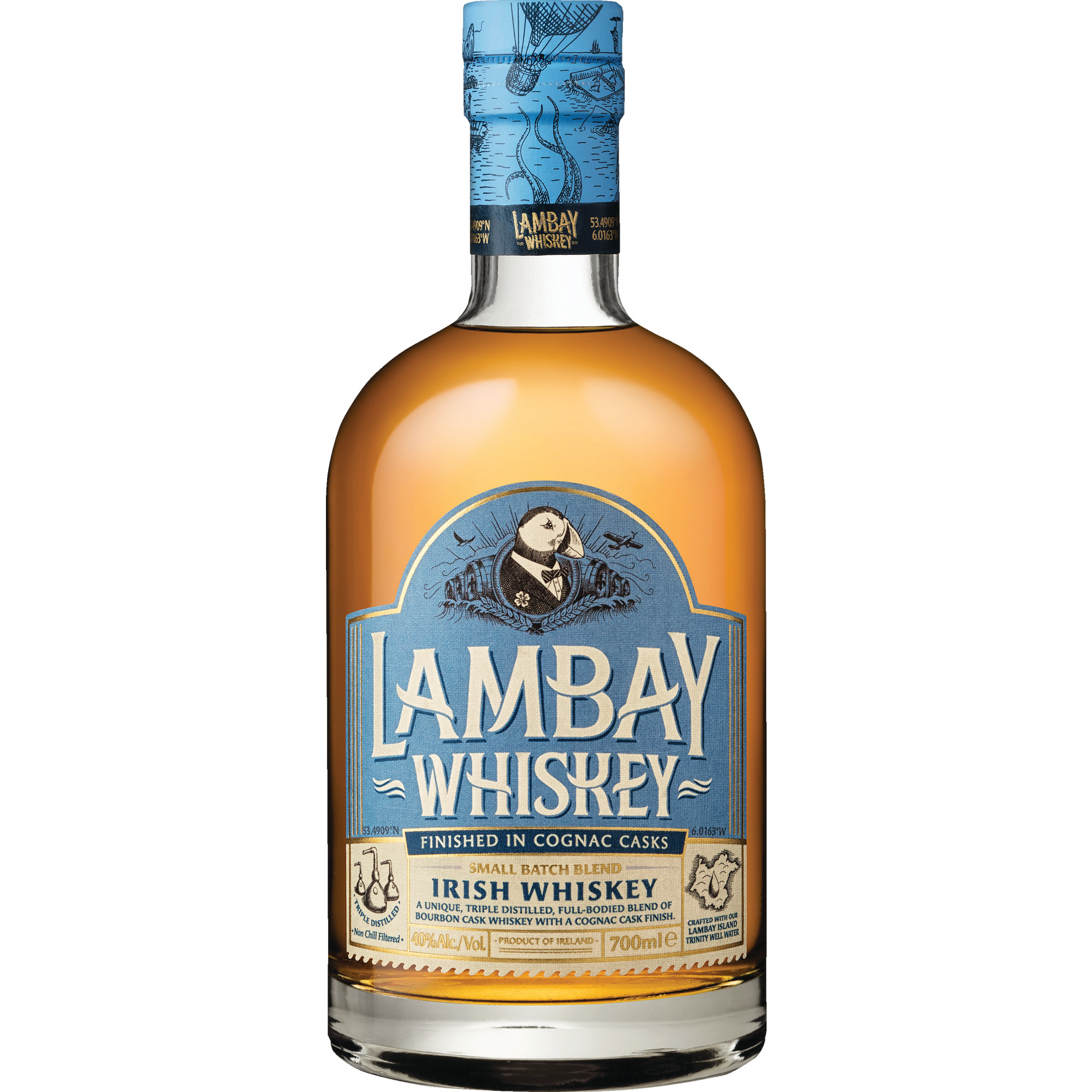 Lambay Small Batch Blend Irish Whiskey, Lambay Island, 0,7 L, 40% Vol., in Etui, Spirituosen  Spirituosen Hawesko