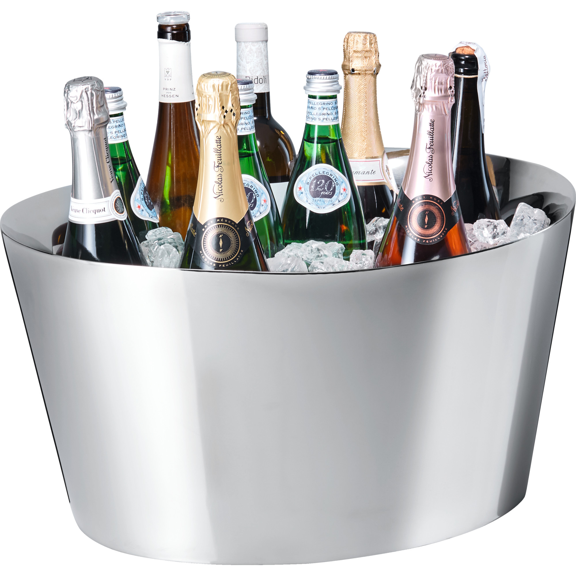Image of Cannes Champagnerwanne, Edelstahl, hochglanzpoliert, doppelwandig, Accessoires