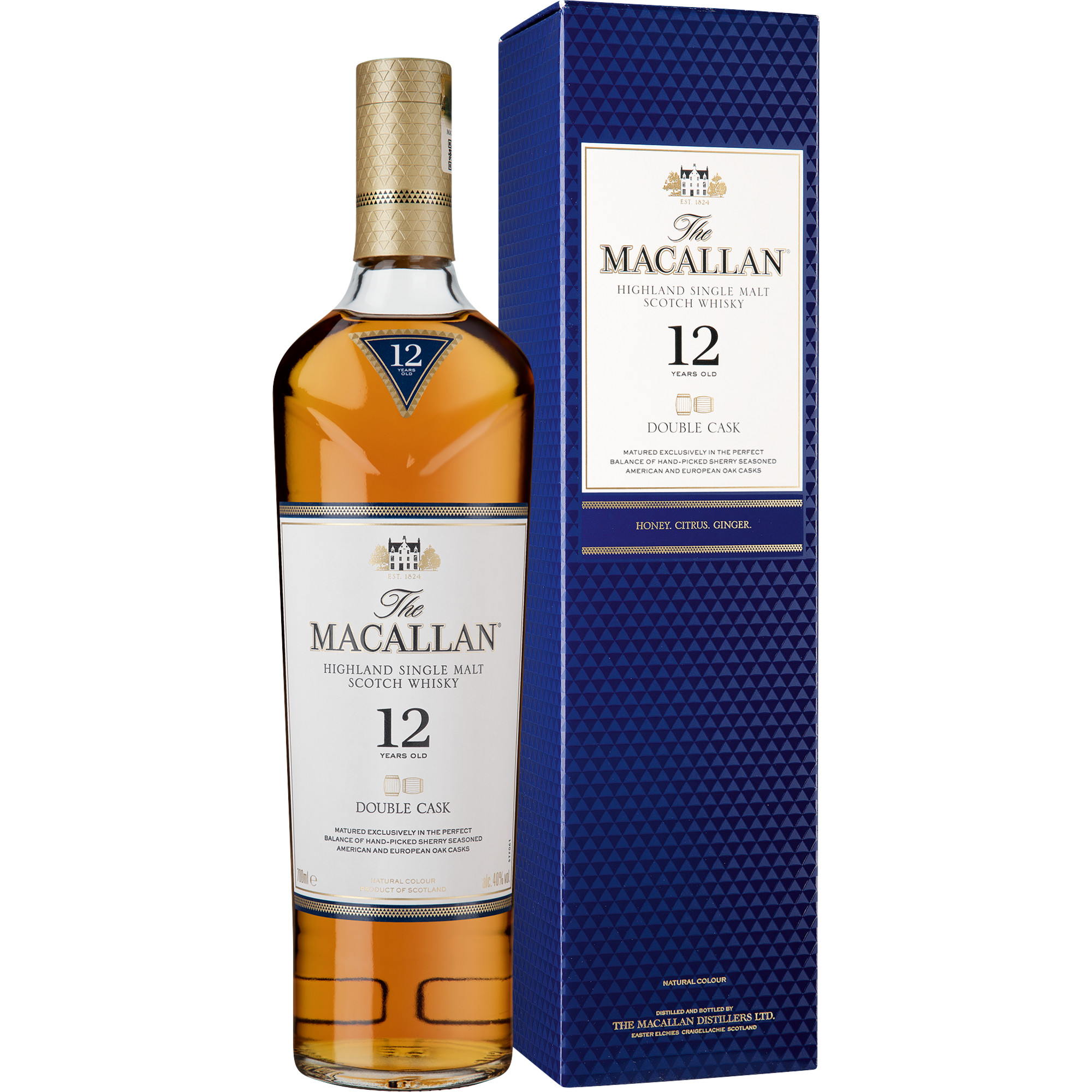 Macallan 12 Years Double Cask Highland Single Malt, Whisky, 0,7 L, 40% Vol., Schottland, Spirituosen The Macallan Distillery, Easter Elchies, Craigellachie, AB38 9RX, Scotland Hawesko DE