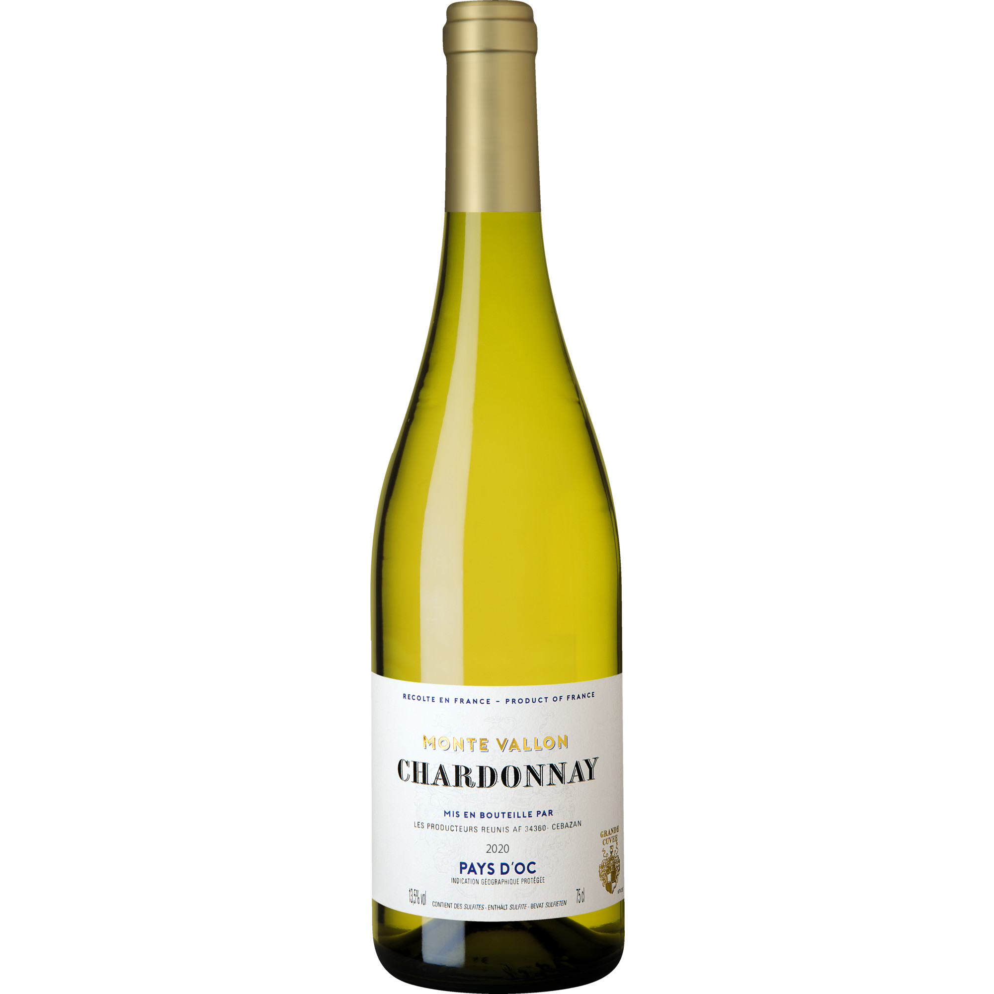 Monte Vallon Chardonnay, Pays d%27Oc IGP, Languedoc-Roussillon, 2020, Weißwein  Weißwein Hawesko