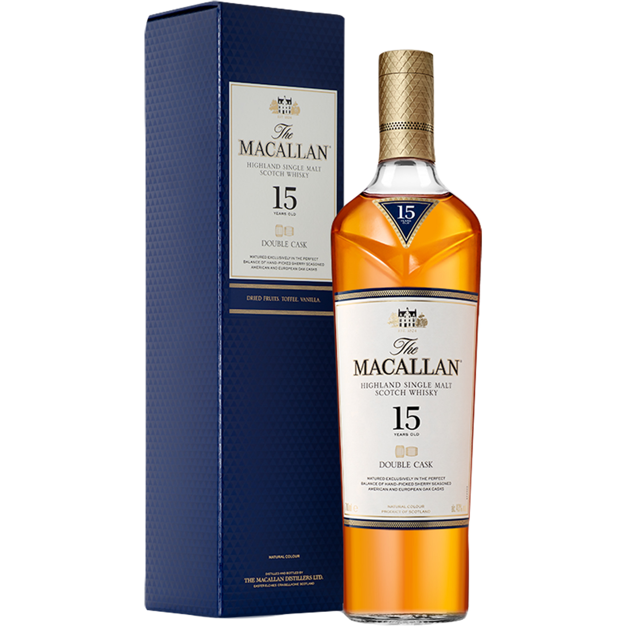 Image of Macallan 15 Years Double Cask Highland Single Malt, Whisky, 0,7 L, 43% Vol., Schottland, Spirituosen