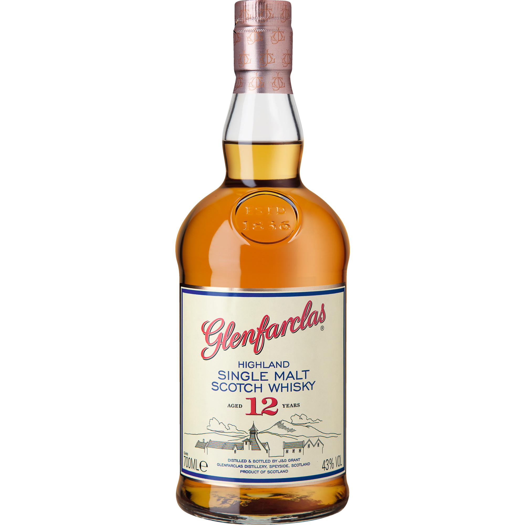 Image of Glenfarclas 12 Years Single Malt Scotch Whisky, Speyside, Schottland, 0,7 L, 43% Vol., in Etui, Schottland, Spirituosen