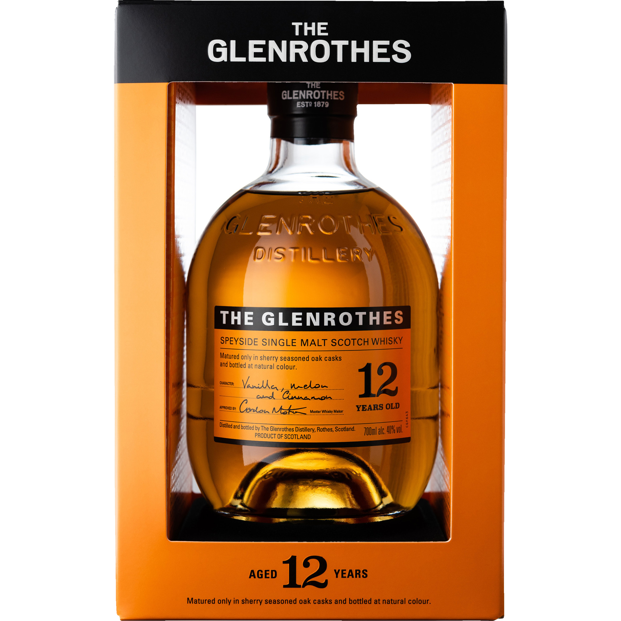 The Glenrothes 12 Years Single Malt, Scotch Whisky, Speyside, 0,7 L, 40% Vol., Schottland, Spirituosen  Spirituosen Hawesko