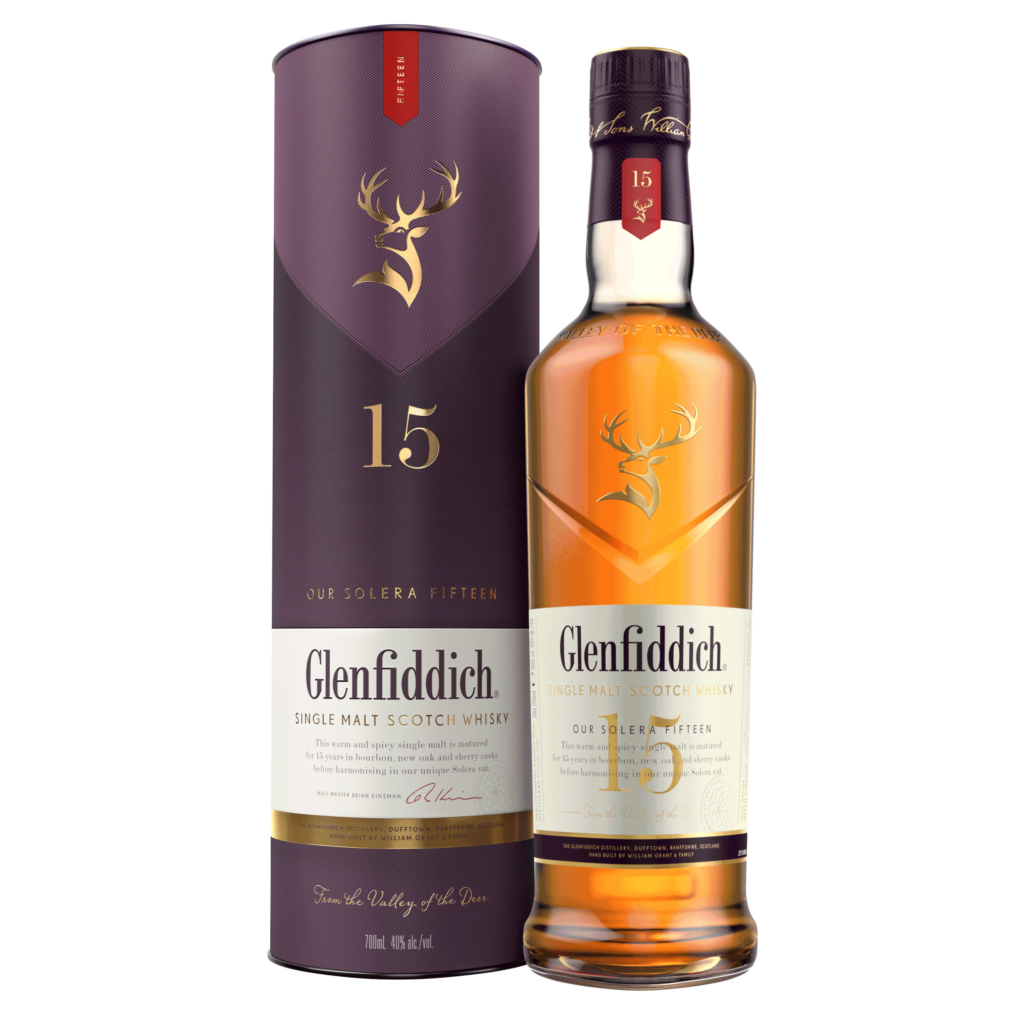 Glenfiddich 15 Single Malt Whisky, Whisky, 0,7L, 40% Vol., Schottland, Spirituosen  Spirituosen Hawesko