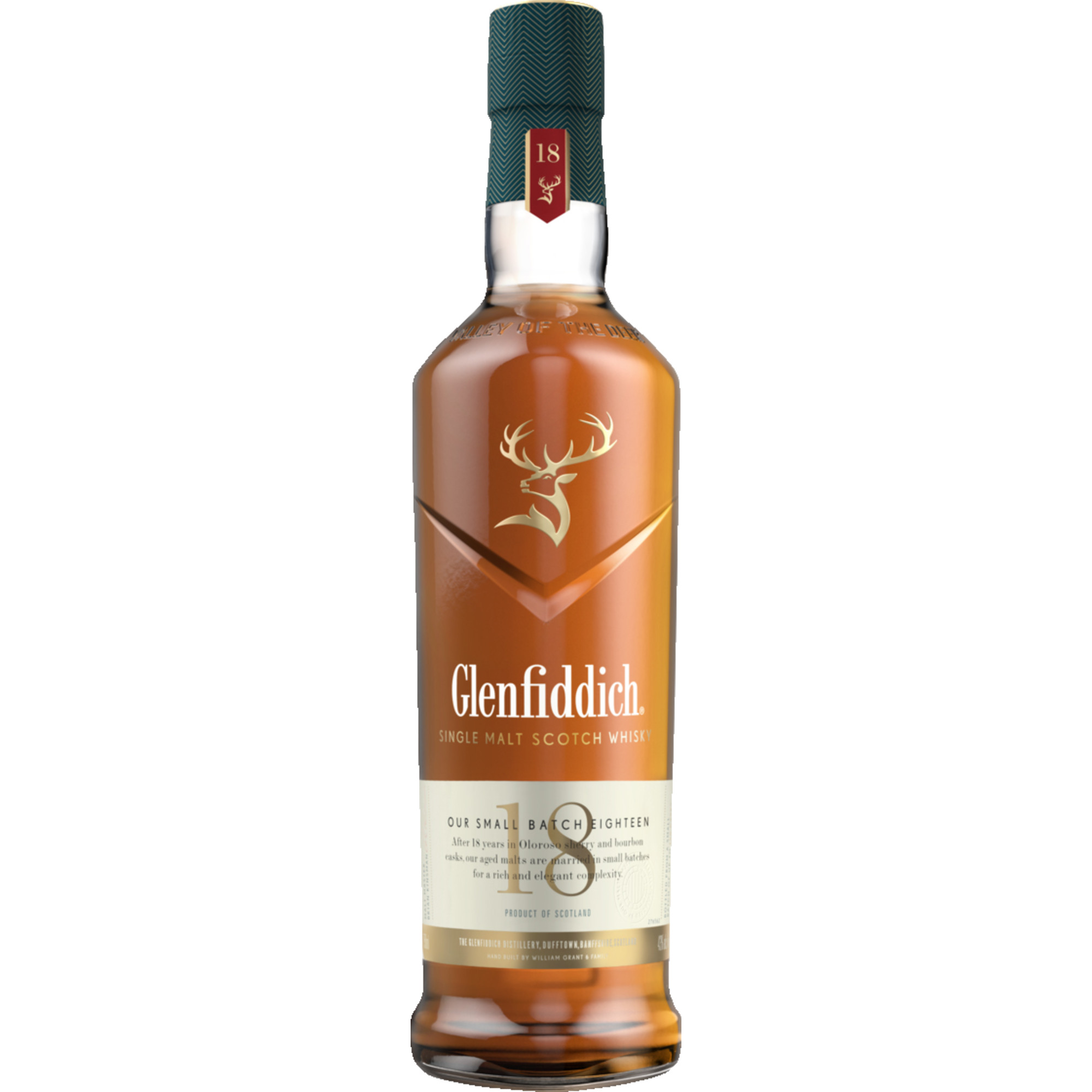 Glenfiddich 18 Single Malt Whisky, Whisky, 0,7L, 40% Vol., Schottland, Spirituosen  Spirituosen Hawesko