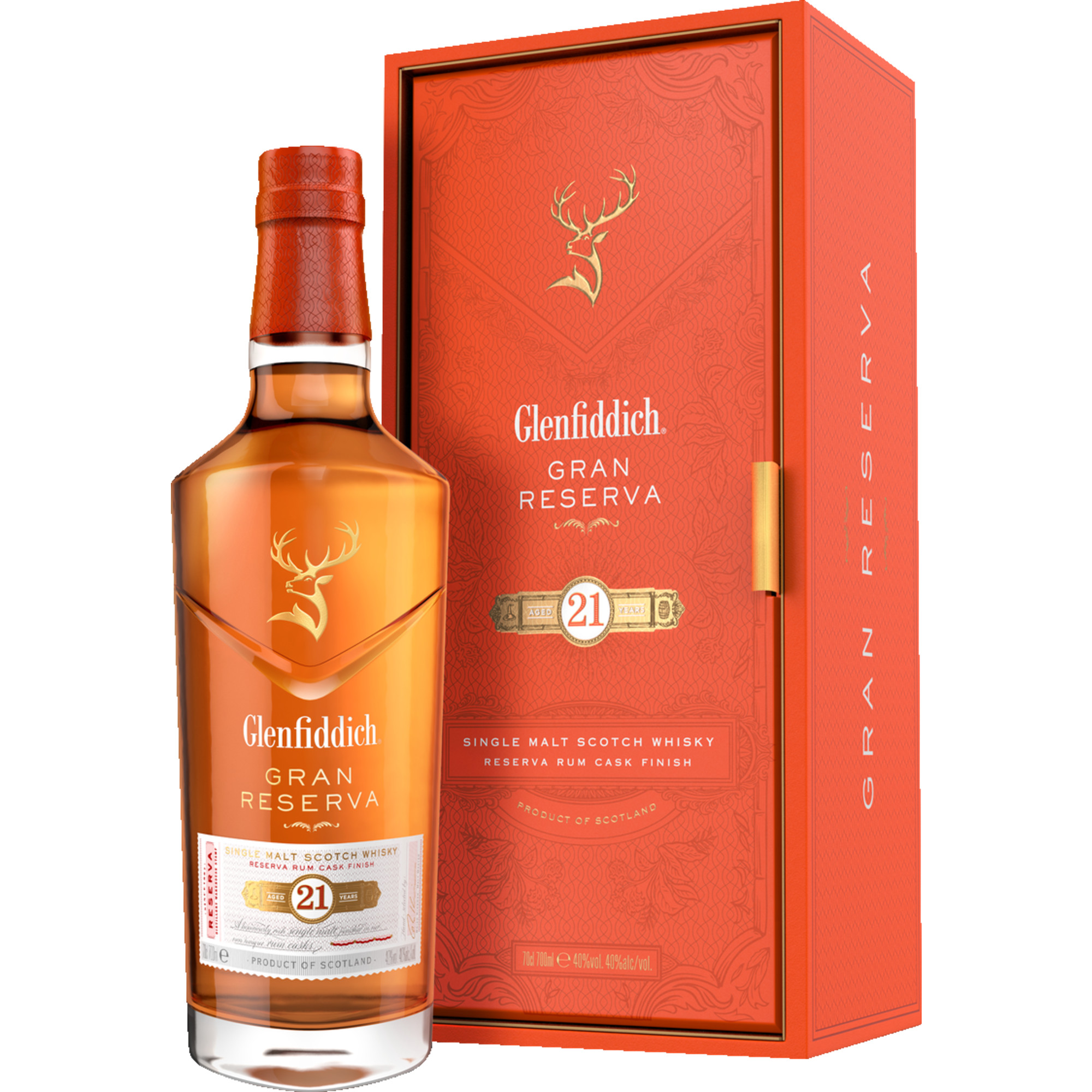 Glenfiddich 21 Single Malt Whisky, Whisky, 0,7L, 40% Vol., Schottland, Spirituosen - Spirituosen
