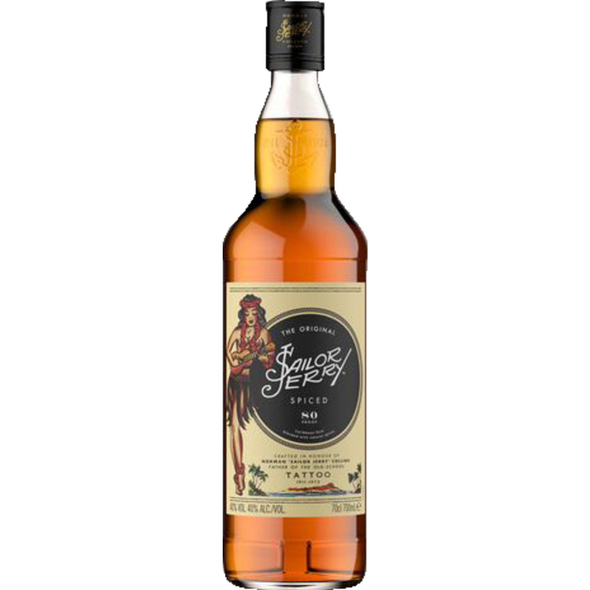 Image of Sailor Jerry Spiced Rum, 0,7L, 40% Vol., England, Spirituosen