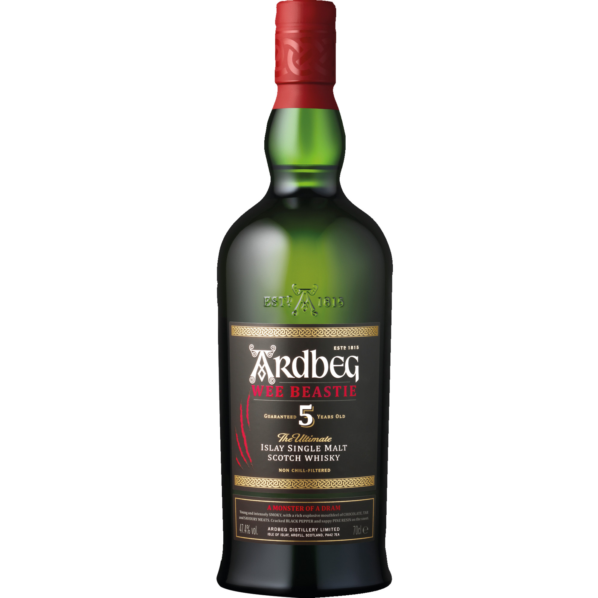 Ardbeg 5 Years Wee Beastie, Islay Single Malt Scotch Whisky, 0,7 L, 47,4% Vol, Schottland, Spirituosen  Spirituosen Hawesko