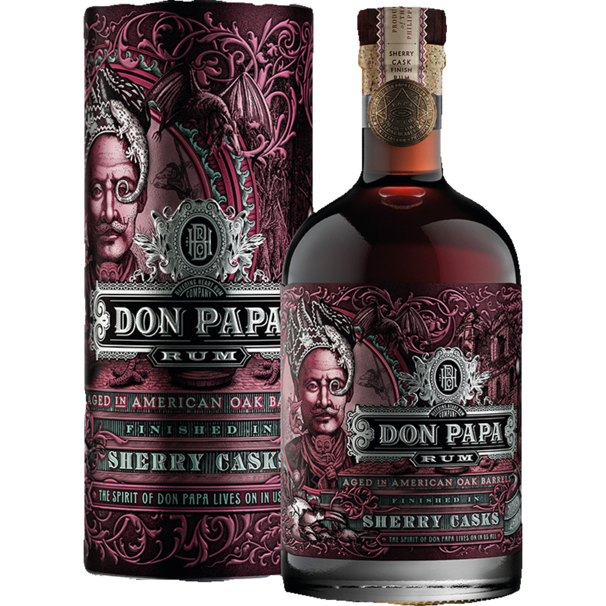 Image of Don Papa Rum finished in Sherry Casks, Negros Philippinen, 0,7 L, 45% Vol.in Geschenkdose, Spirituosen