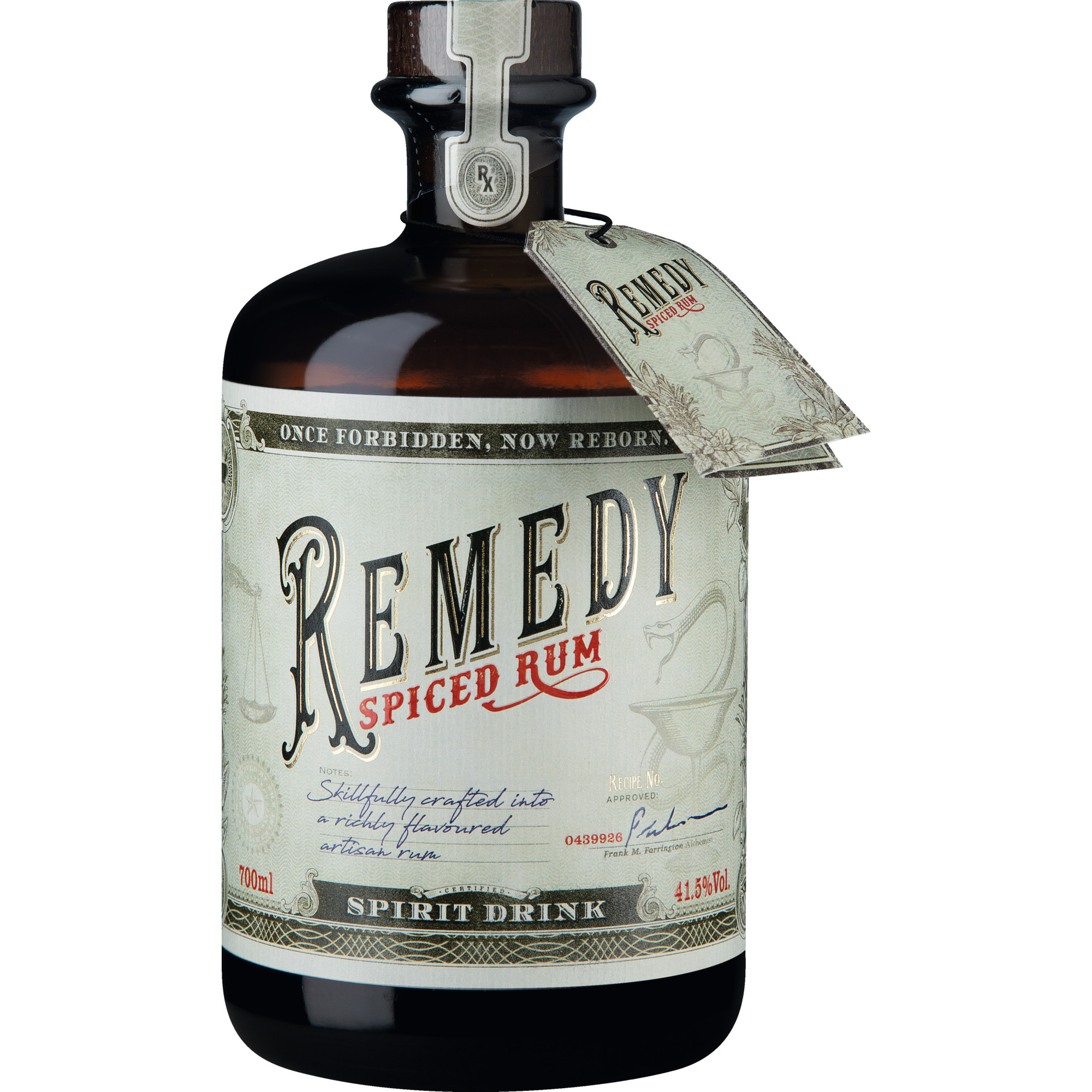 Remedy Spiced Rum, 0,7 L, 41,50 % Vol., Spirituosen Sierra Madre GmbH, Rohrstr. 26, 58093 Hagen, Deutschland Hawesko DE