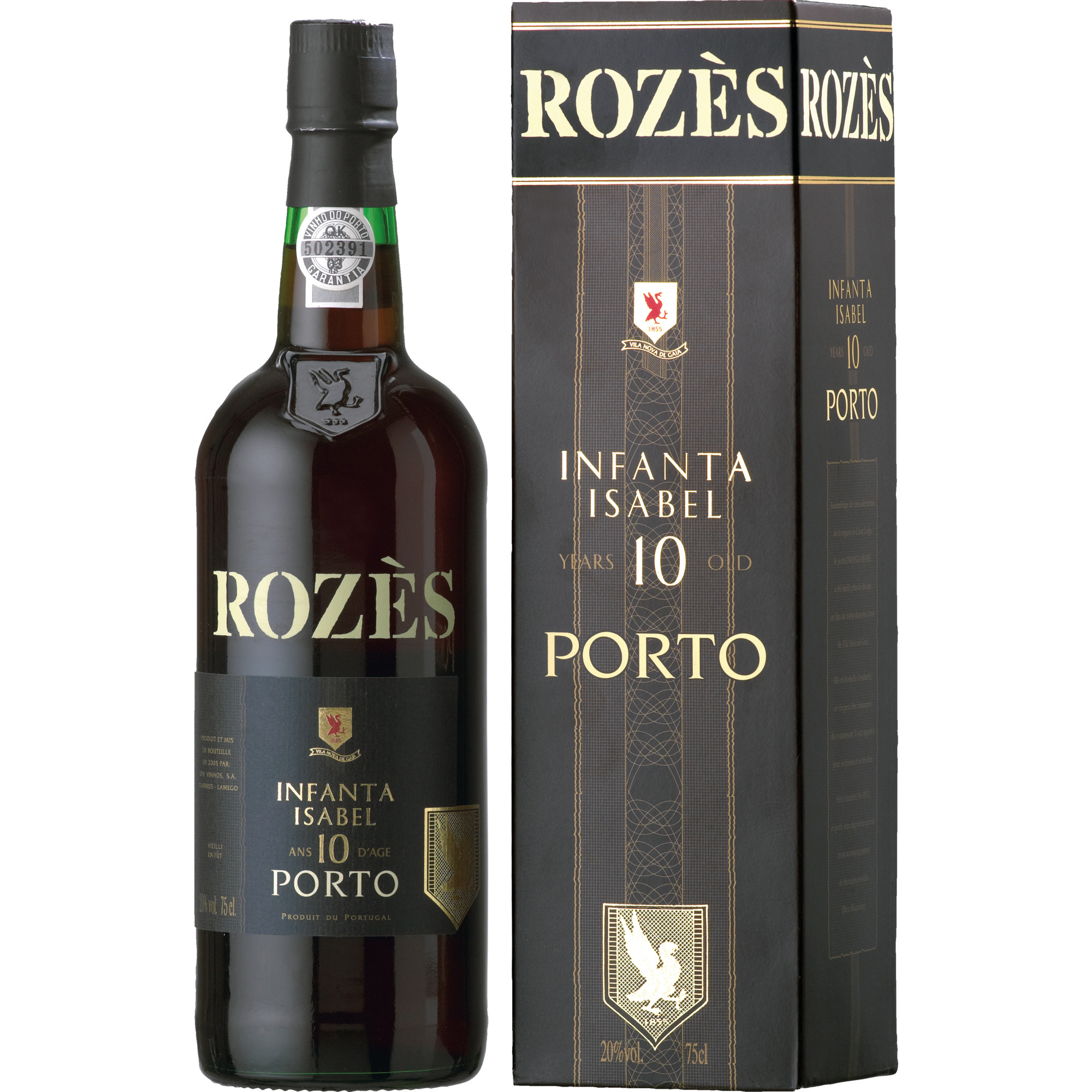 Image of Rozès 10 Year Old Tawny Port Infanta Isabel, Vinho do Porto DOC, 0,75 L, 20% Vol., Geschenketui, Douro, Spirituosen