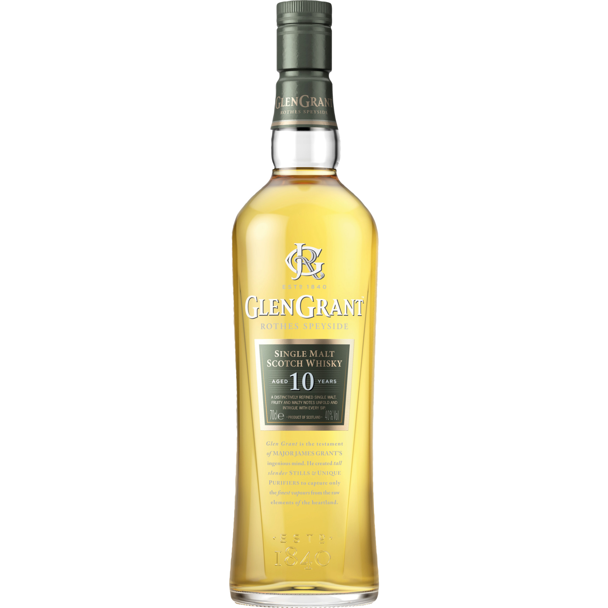 Glen Grant 10 Years Single Malt Scotch Whisky, Speyside, 0,7 L, 40% Vol., Schottland, Spirituosen  Spirituosen Hawesko