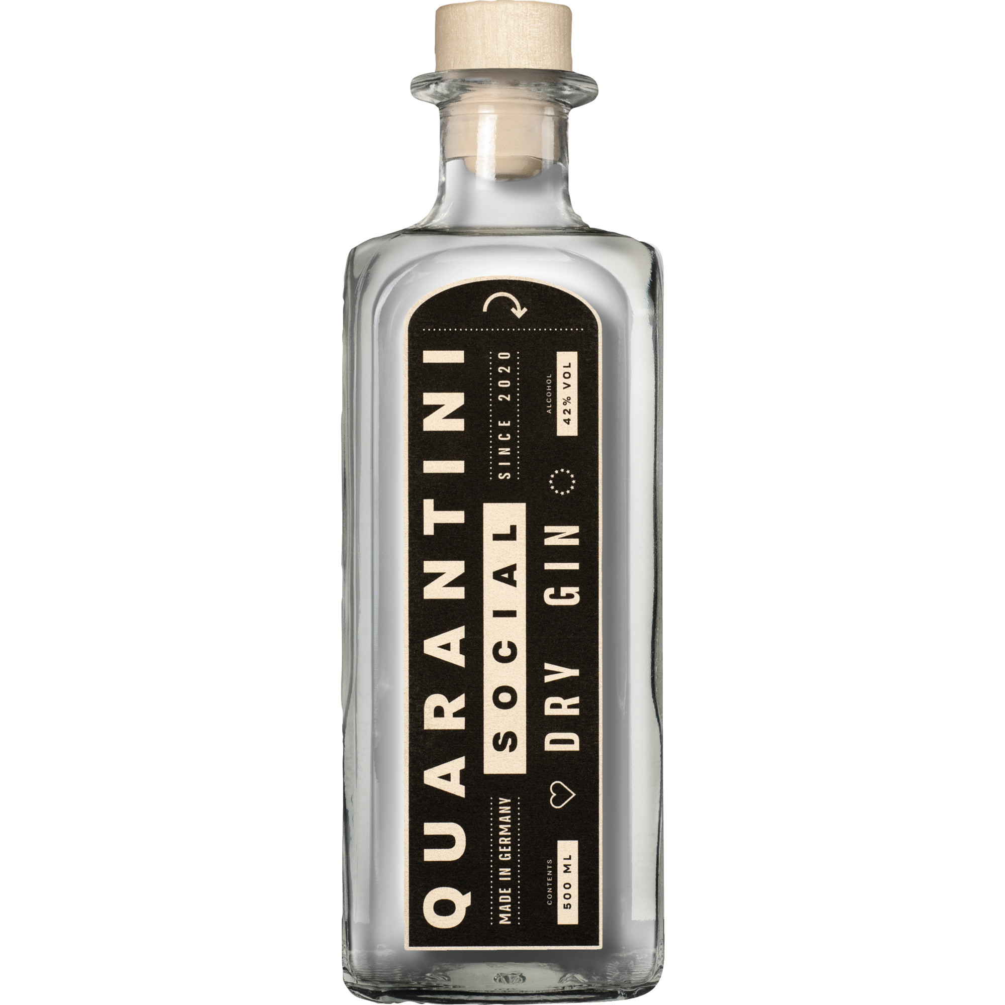 Quarantini Social Dry Gin, 42 % vol. 0,5 L, Spirituosen  Spirituosen Hawesko