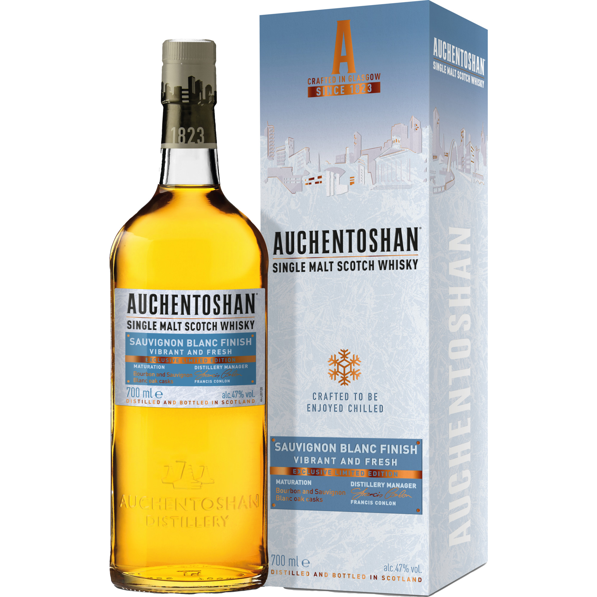 Auchentoshan Sauvignon Blanc, Single Malt Scotch Whisky 0,7 L, 47% Vol, Schottland, Spirituosen  Spirituosen Hawesko