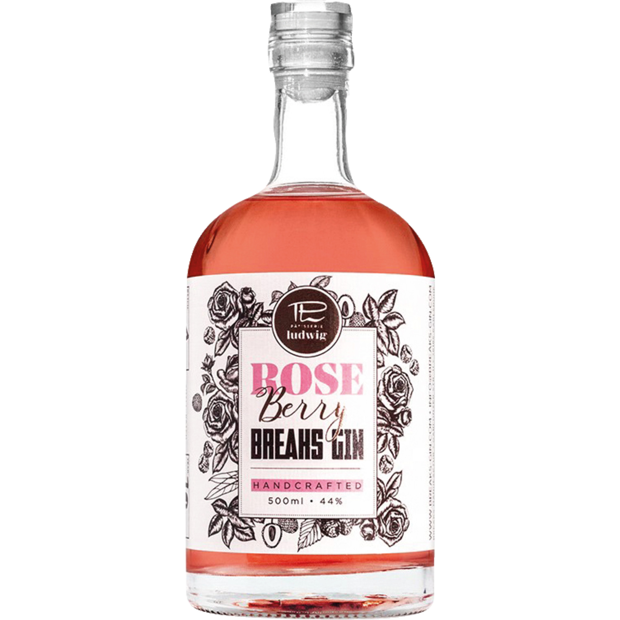 Breaks Rose Berry Gin, 44 % vol. 0,5 L, Spirituosen Breaks Spirituosen GmbH & Co. KG, Ottostrasse 1b, D - 76199 Karlsruhe Hawesko DE