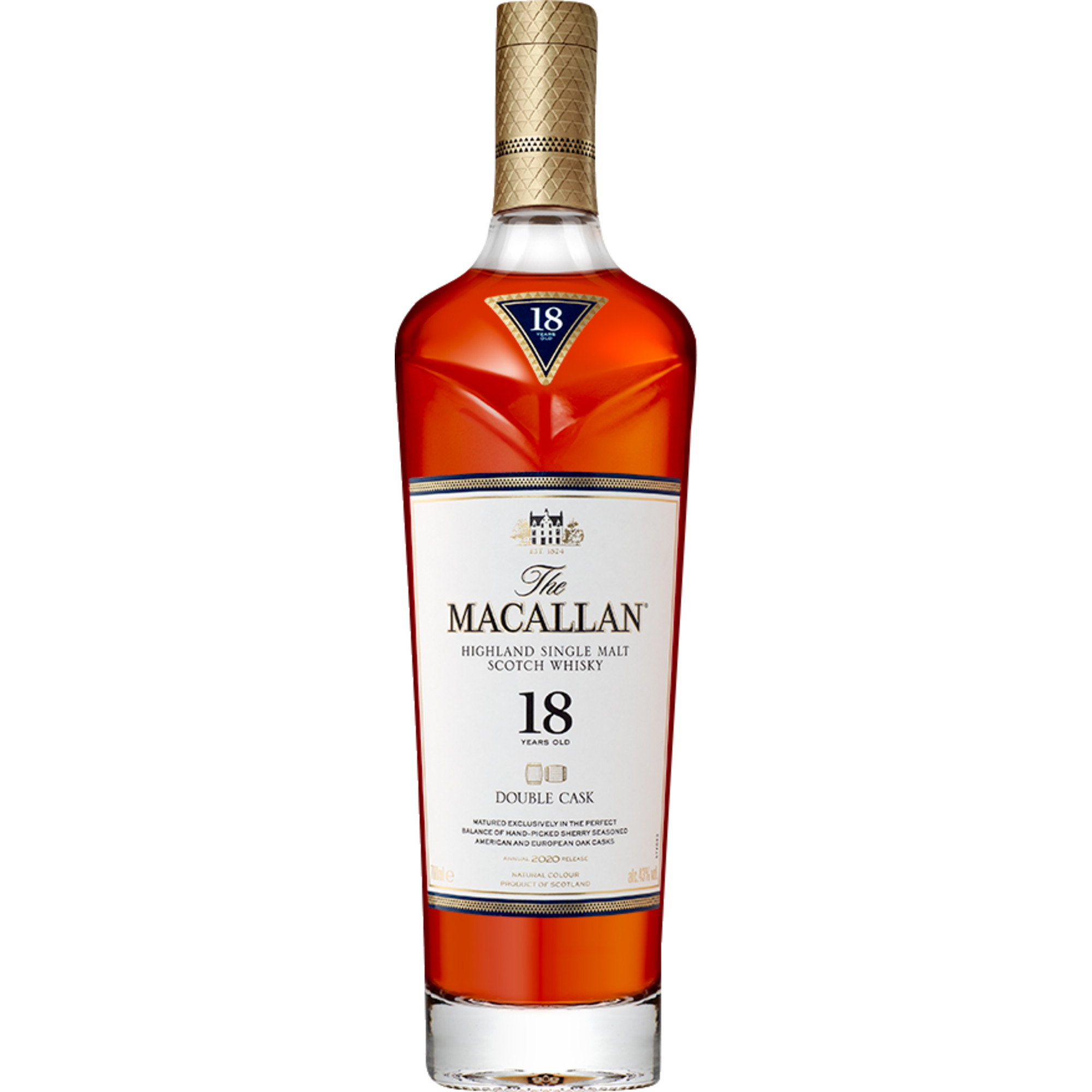Image of Macallan 18 Years Double Cask Highland Single Malt, Whisky, 0,7 L, 43% Vol., Schottland, Spirituosen