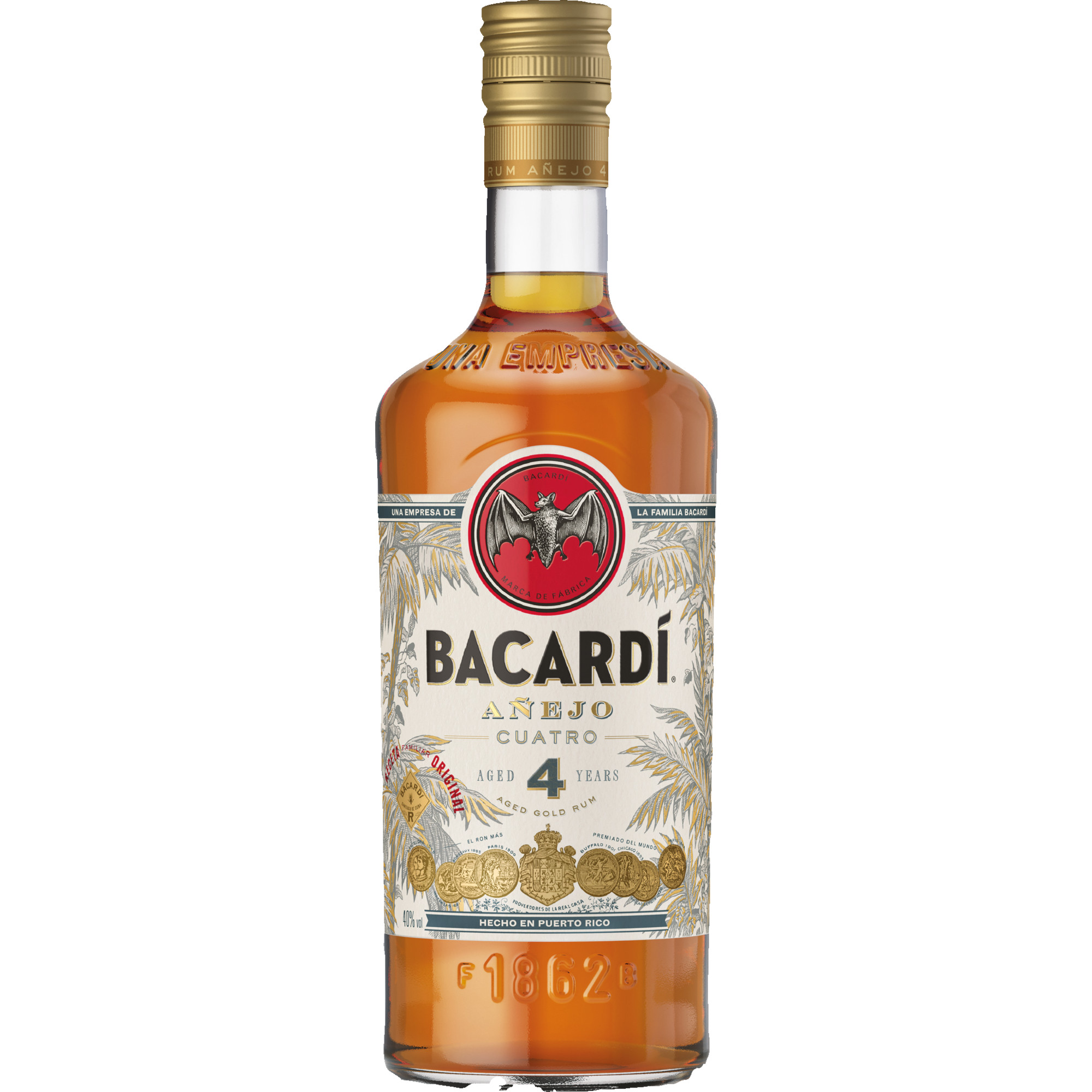 Image of Bacardi Añejo Cuatro 4 Years - Spirituosen, Puerto Rico, trocken, 0,7l