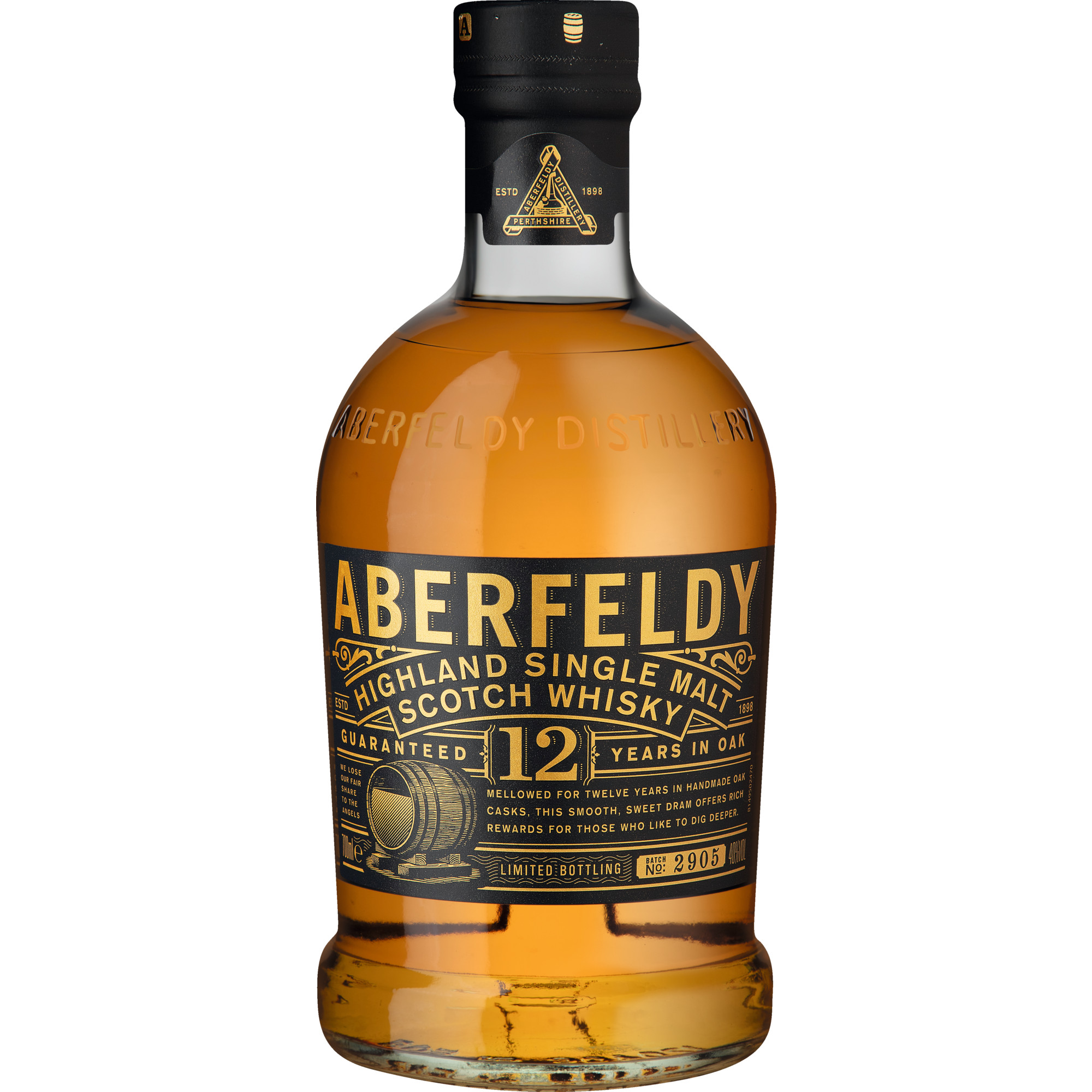 Aberfeldy 12 Years Single Malt Scotch Whisky, 0,7 L, 40% Vol., Schottland, Spirituosen - Spirituosen