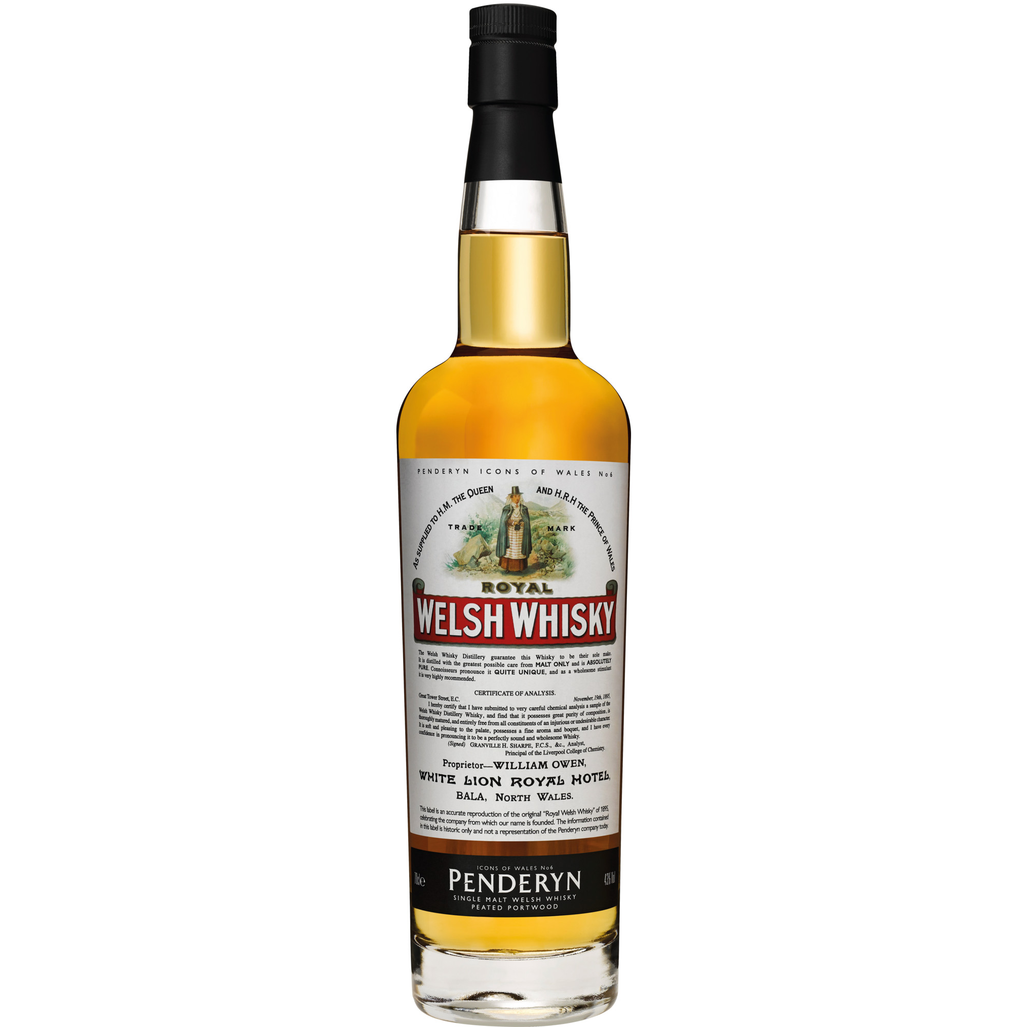 Image of Penderyn Royal Welsh Whisky Icons of Wales No 6., Single Malt Welsh Whisky, 0,7 L, 43 Vol., Wales, Spirituosen