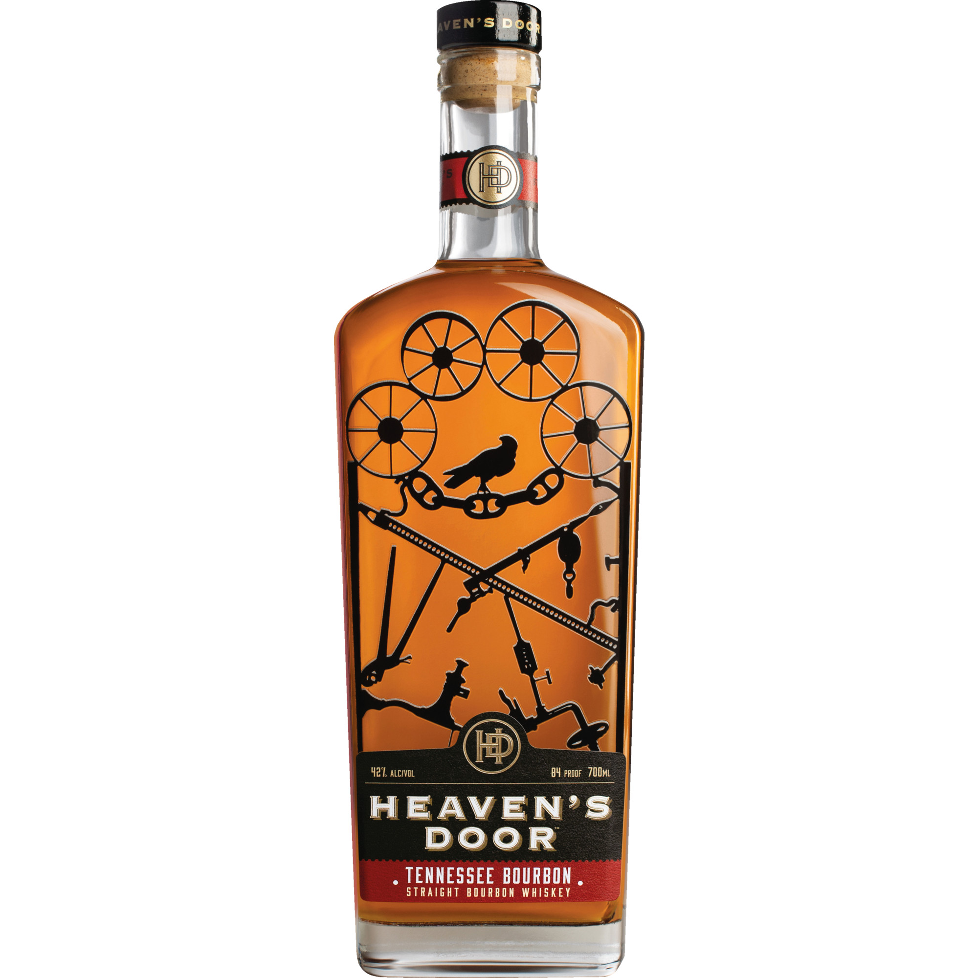 Heaven%27s Door Straight Tennessee Bourbon Whiskey, 0,7 L, 42 Vol., Tennessee, Spirituosen MHW LTD LIS Logistics BV, Damsluisweg 6, Almere-Buiten, Netherlands Hawesko DE