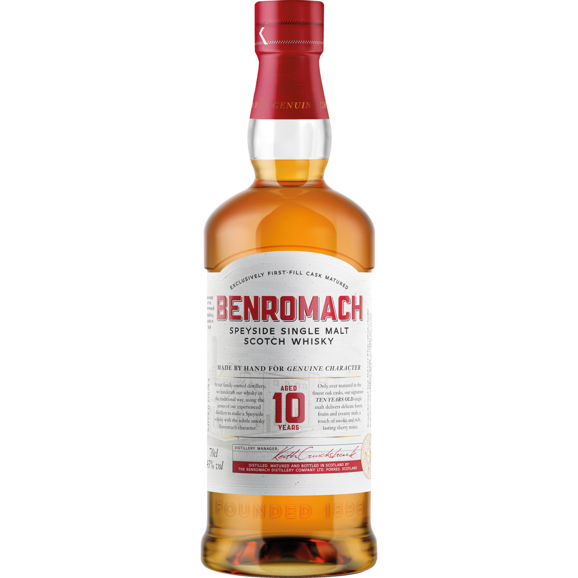 Benromach 10 Years Single Malt Scotch, Speyside, 0,7 L, 43 Vol., Schottland, Spirituosen  Spirituosen Hawesko