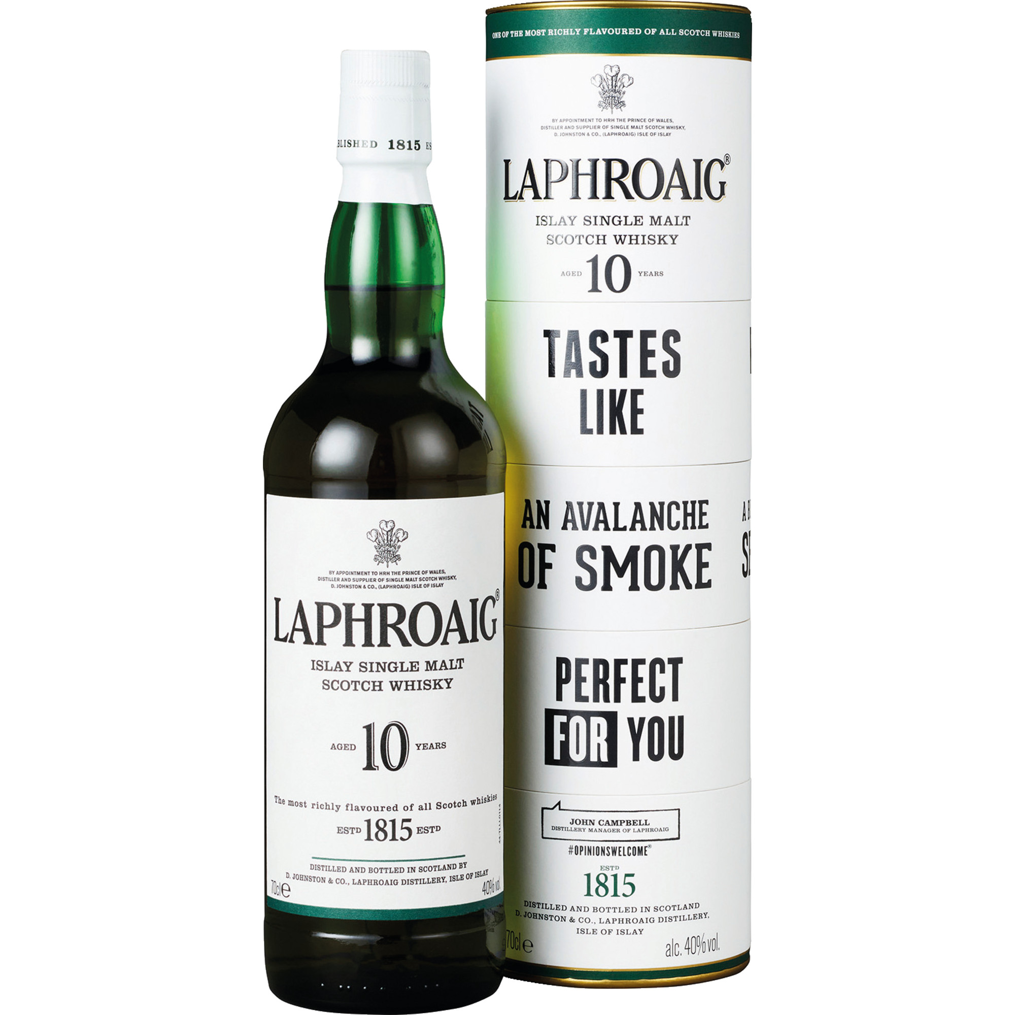 Laphroaig 10 Years Isle of Islay Single Malt, Whisky, 0,7 L,40% Vol., Twisted Geschenkverpackung, Schottland, Spirituosen  Spirituosen Hawesko