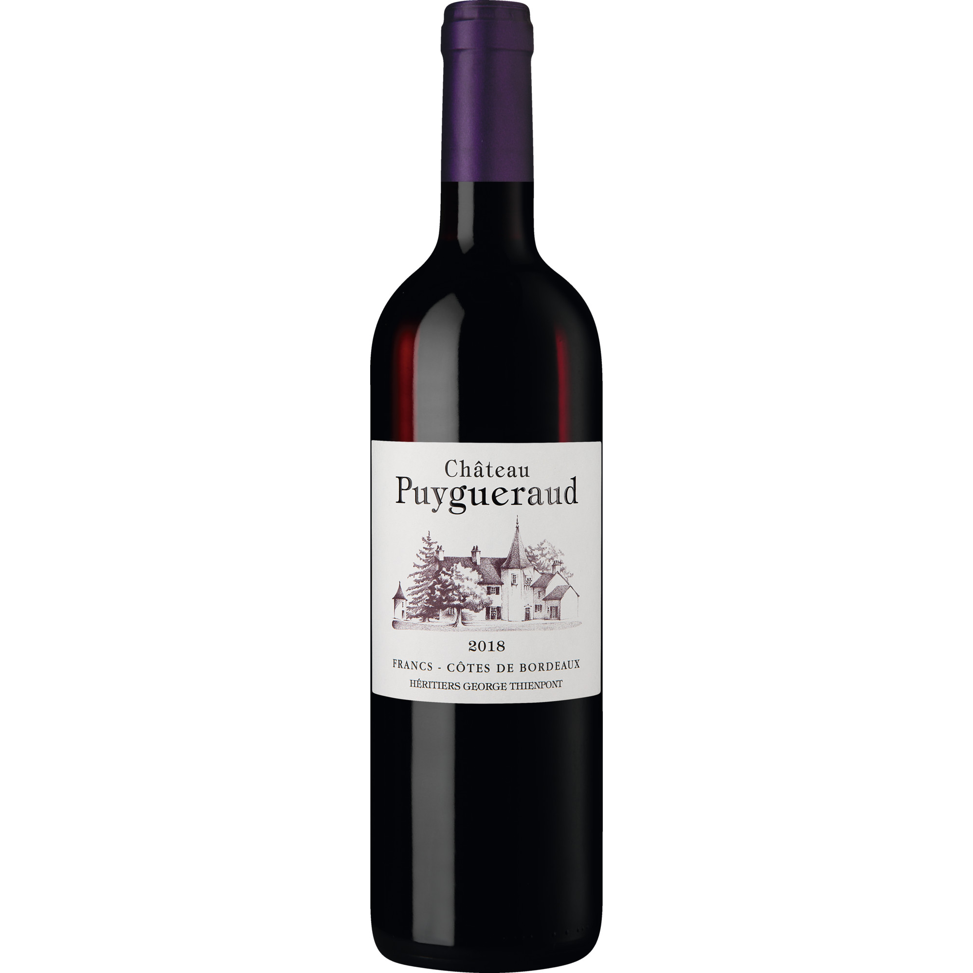 Image of Château Puygueraud, Bordeaux Côtes de Francs AOP, Bordeaux, 2018, Rotwein