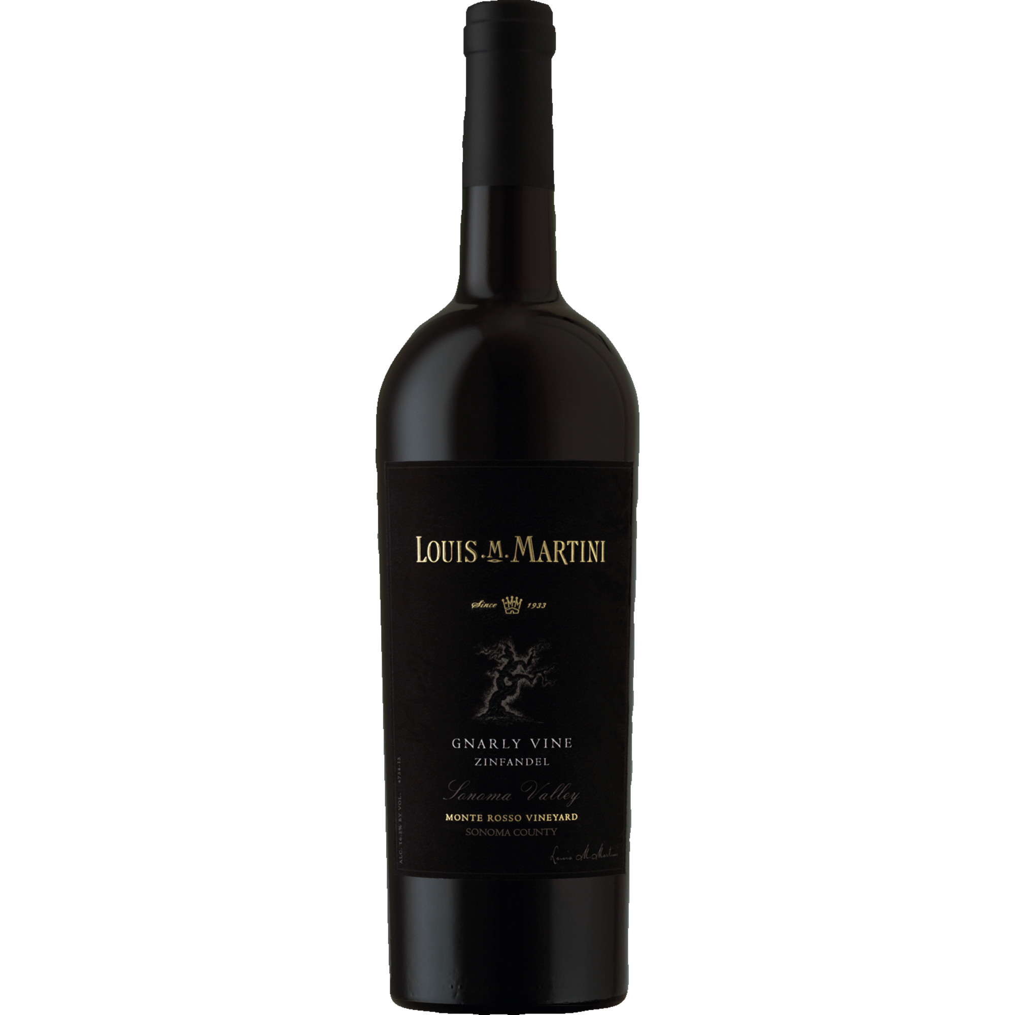 Louis M. Martini Monte Rosso Gnarly Vine Zinfandel, Sonoma Valley, Kalifornien, 2016, Rotwein