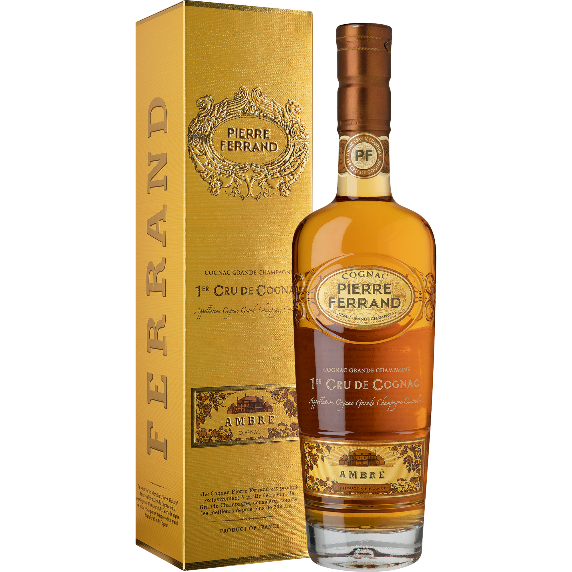 Cognac Pierre Ferrand Ambré, Cognac AOP, 0,7 L, 40% Vol., Cognac, Spirituosen COGNAC FERRAND, 16130 ARS, FRANCE Hawesko DE