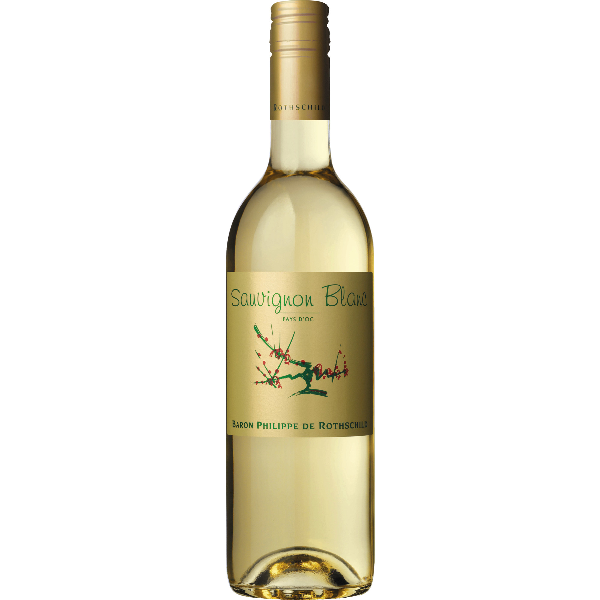 Les Cépages Sauvignon Blanc, Pays d%27Oc IGP, Languedoc-Roussillon, 2022, Weißwein - Weißwein
