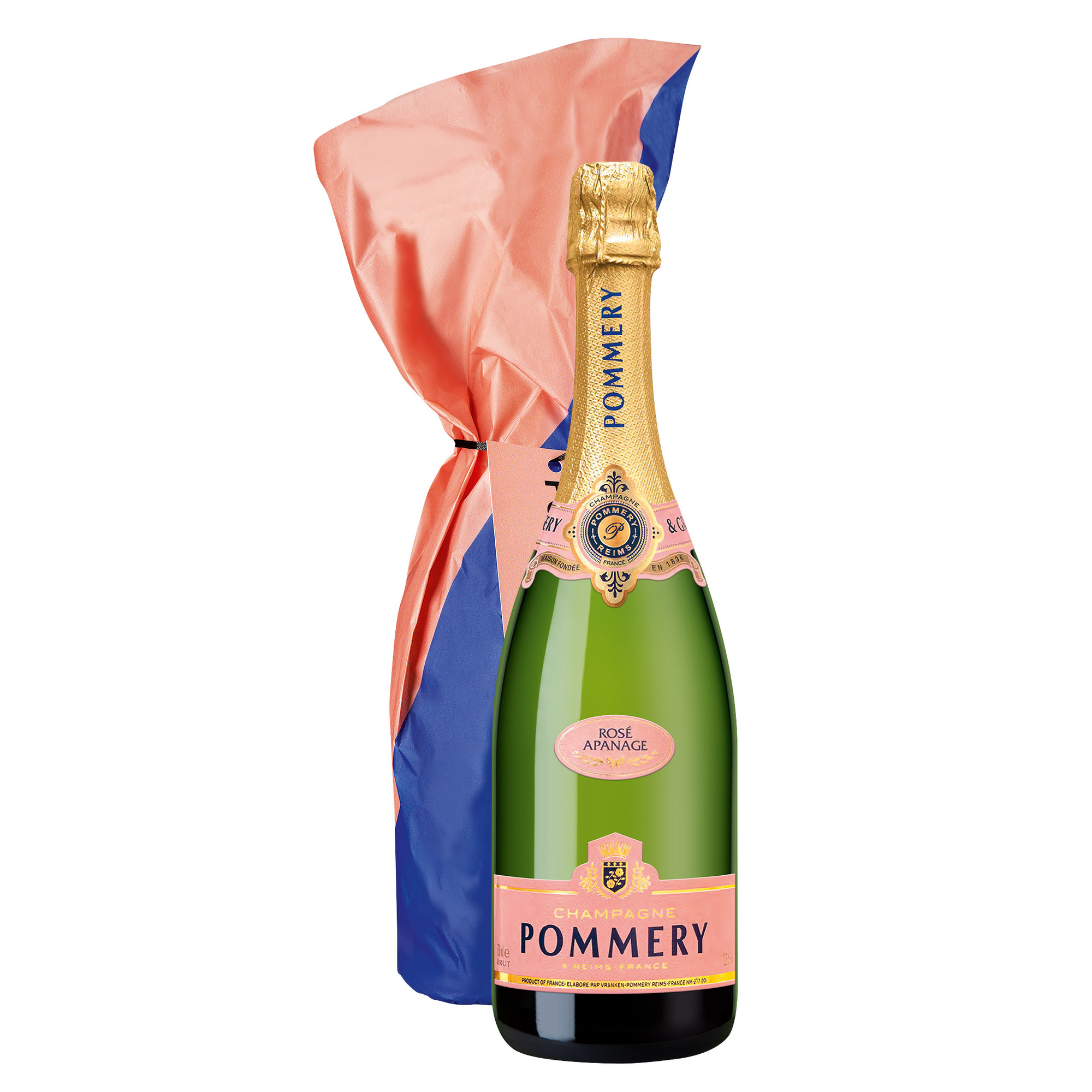 Image of Champagne Pommery Apanage Rosé, Champagne AC, in Designpapier, Champagne, Schaumwein