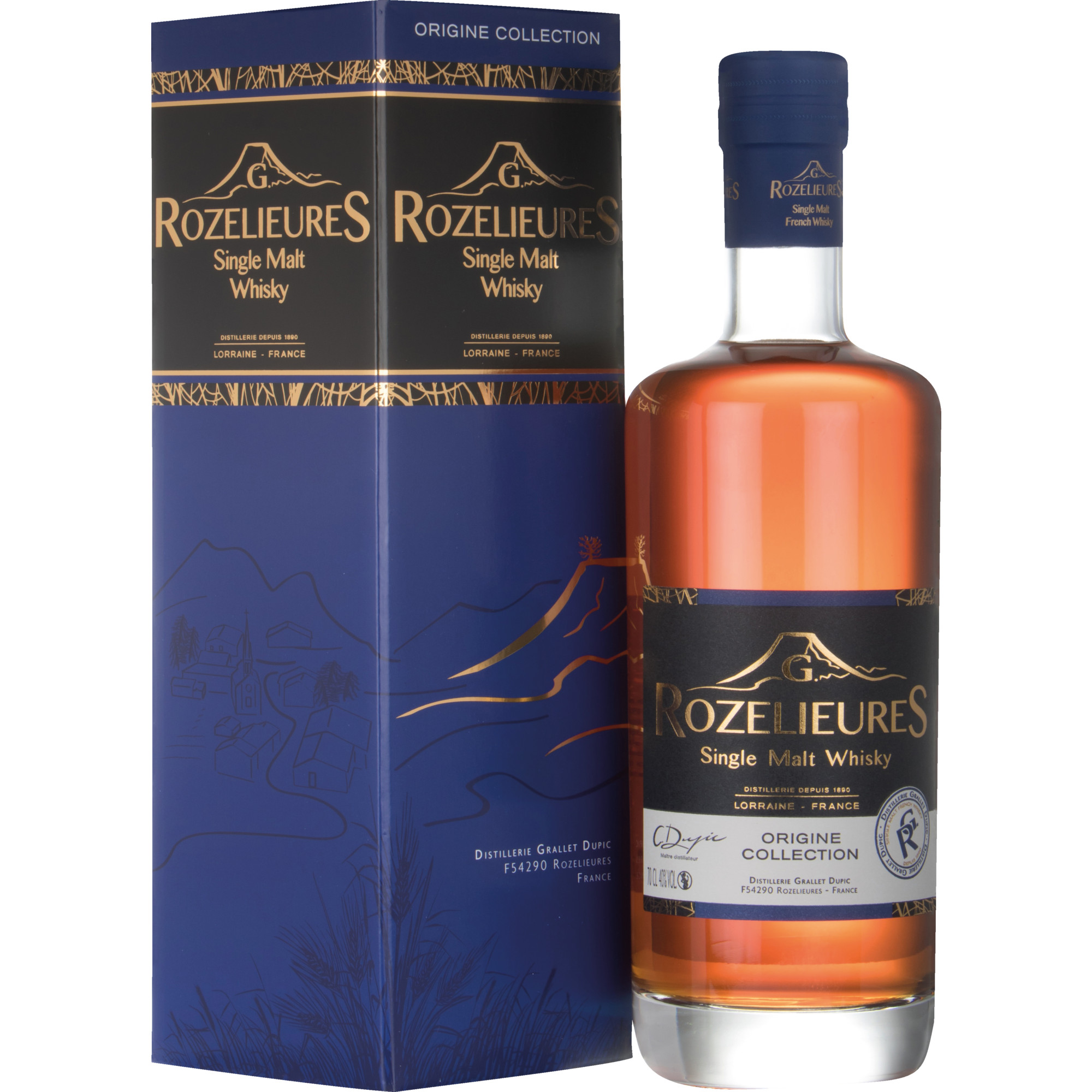G. Rozelieures Single Malt Whisky, Origine Collection, 0,7 L, 40% Vol., in Etui, Spirituosen  Spirituosen Hawesko