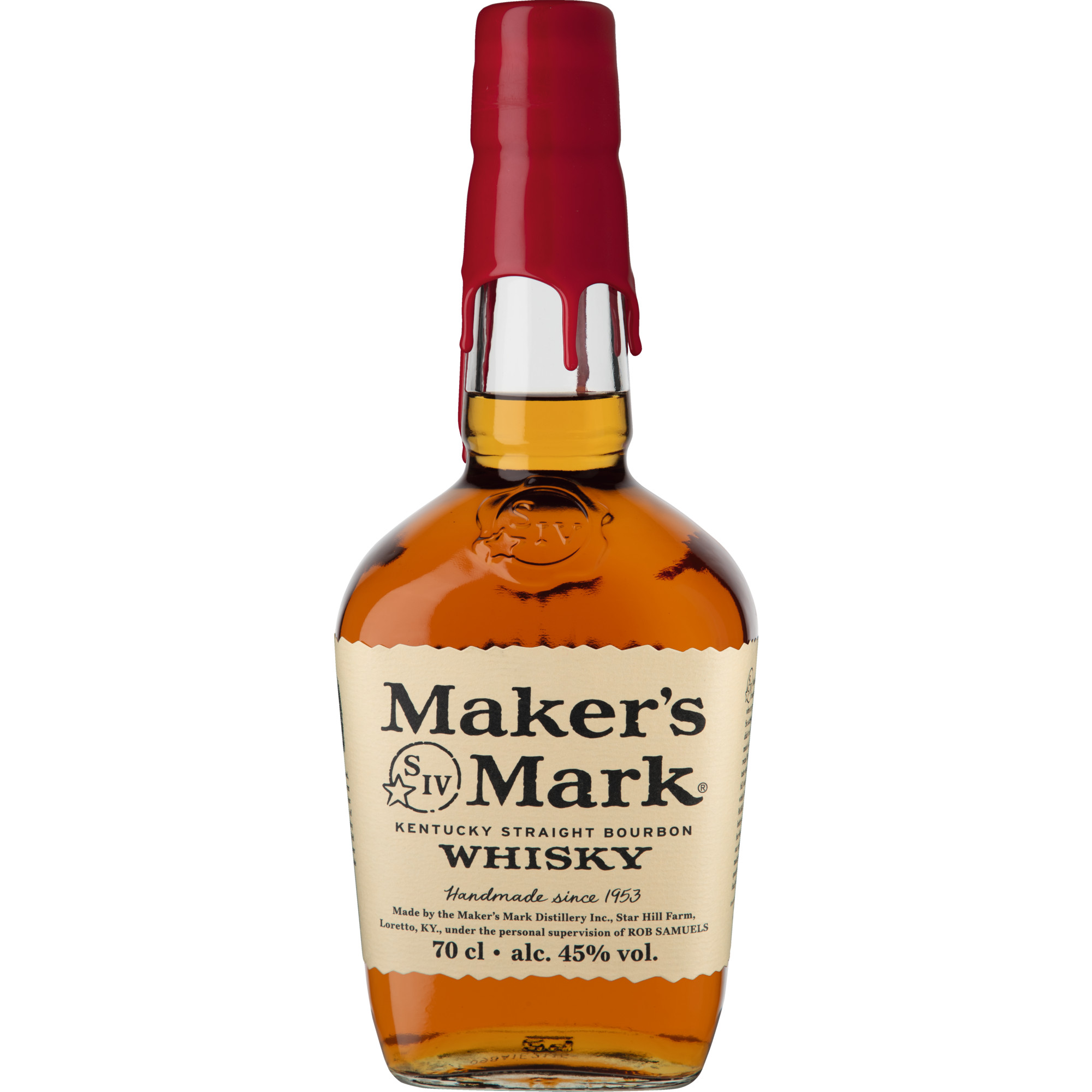 Image of Maker's Mark Bourbon Whisky, 0,7 L, 45% Vol., Kentucky, Spirituosen
