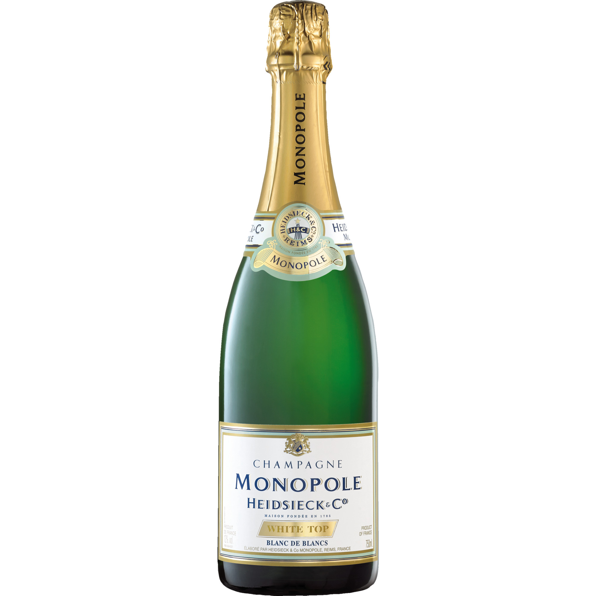 Champagne Heidsieck Monopol White Top, Blanc de Blancs, Champagne AC, Champagne, Schaumwein  Champagner Hawesko