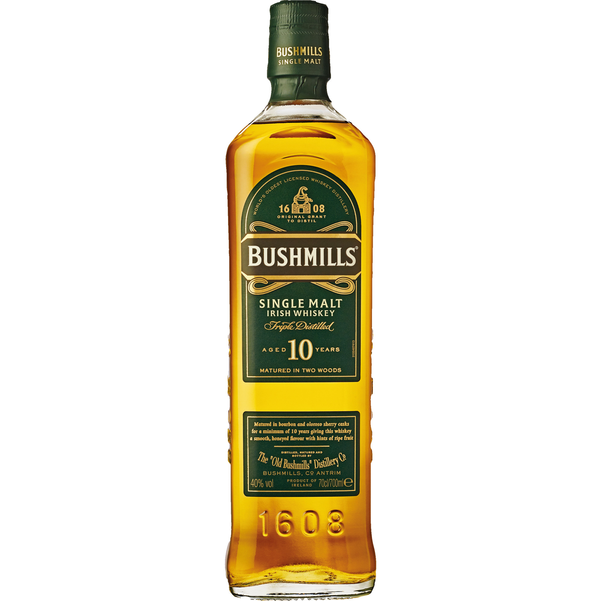 Bushmills 10 Years Irish Malt Whiskey, 0,7 L, 40% Vol., in Gepa, Spirituosen  Spirituosen Hawesko