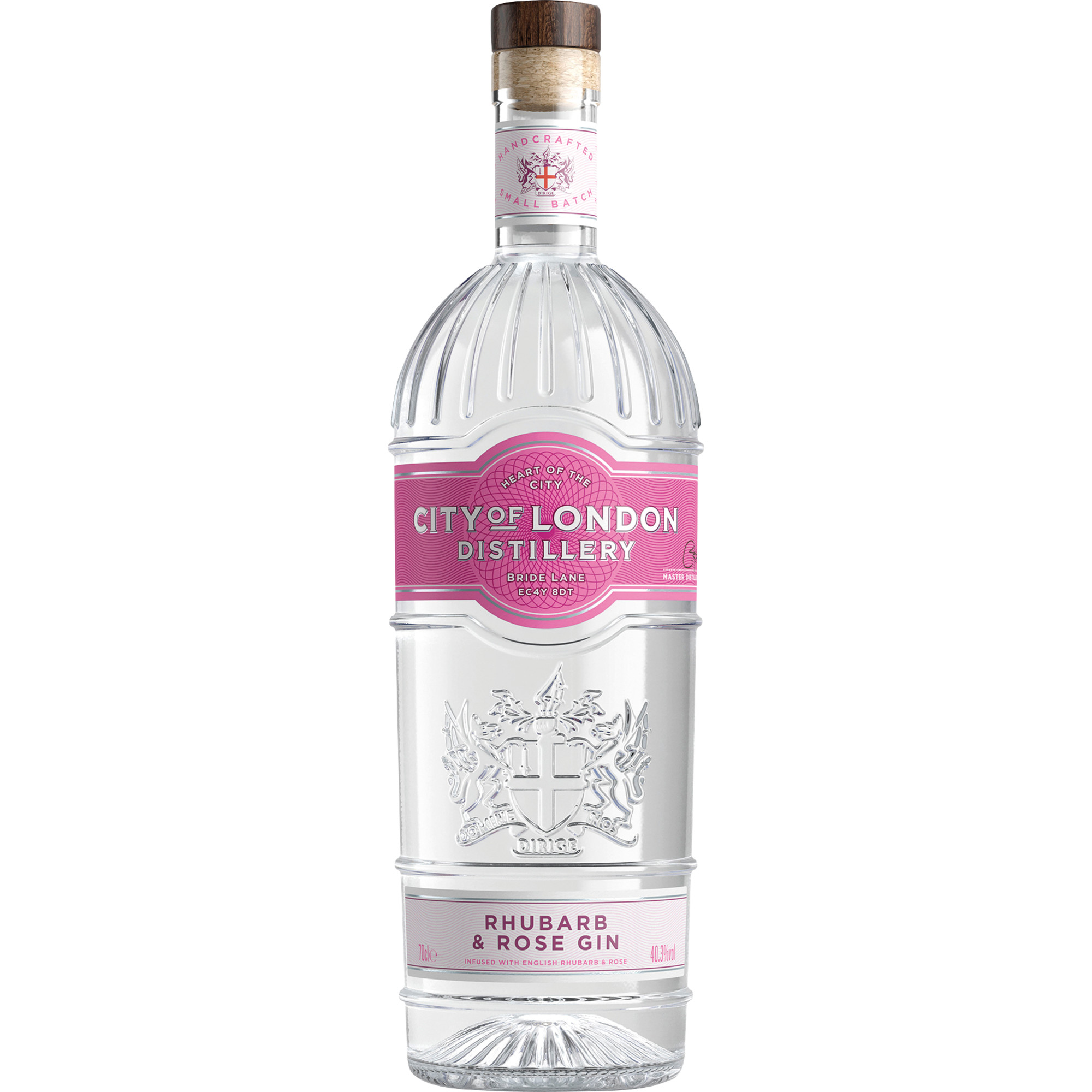 Image of City of London Destillery Rhubarb & Rose Gin, 0,7l, 40,3%, Spirituosen