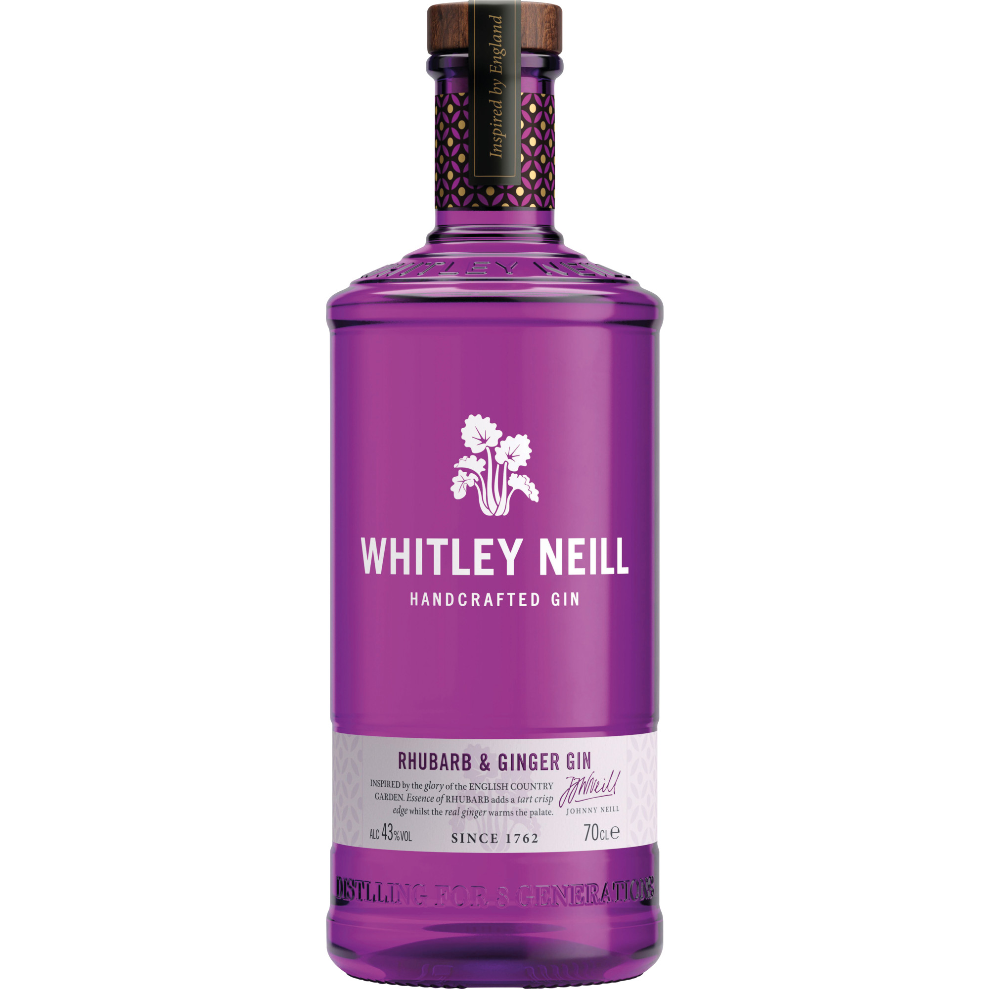 Whitley Neill Rhubarb & Ginger Gin, 0,7l, 43%, Spirituosen - Spirituosen