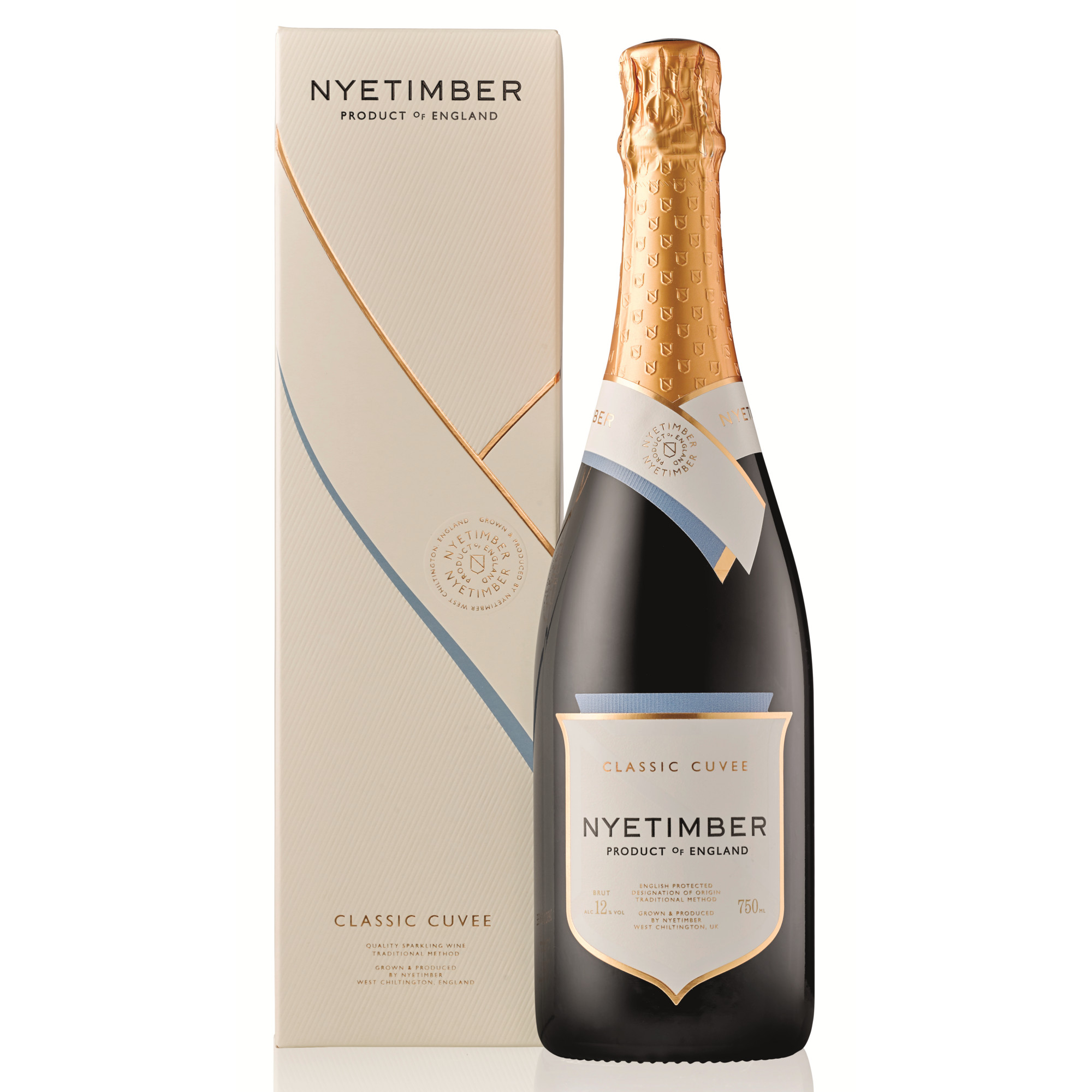 Image of Nyetimber Classic Cuvée Brut, England PDO, Traditional Method,Geschenkverpackung, England, Schaumwein