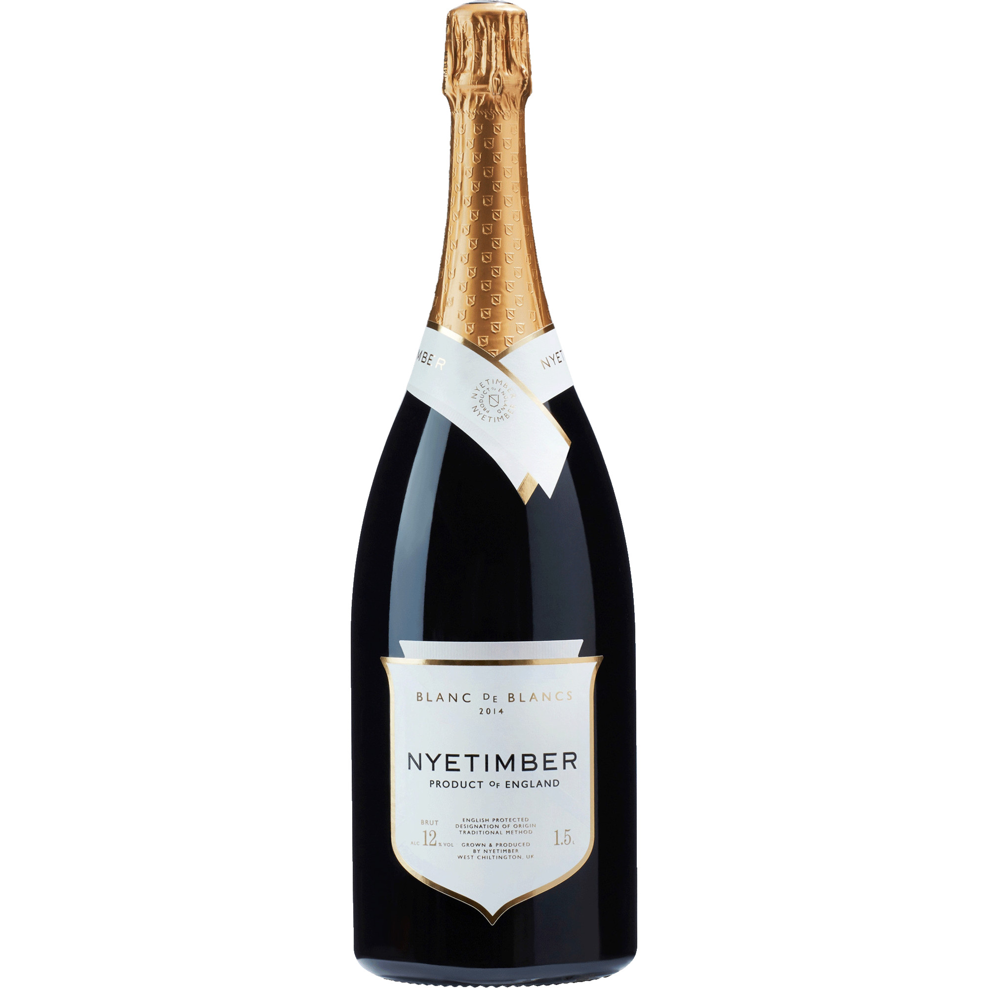Image of Nyetimber Blanc de Blancs Brut, England PDO, Traditional Method, Magnum, England, 2014, Schaumwein