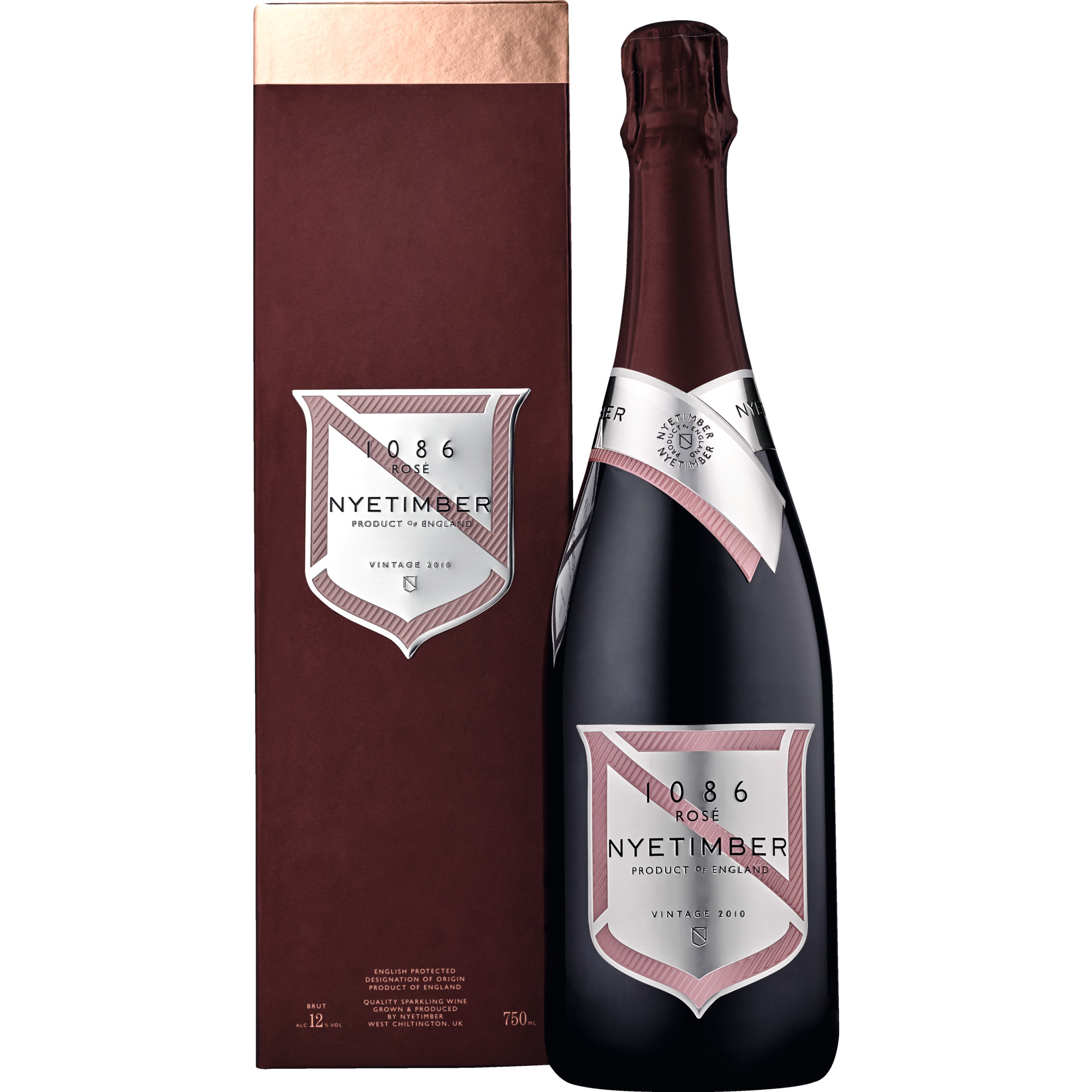 Image of Nyetimber 1086 Prestige Rosé Brut, England PDO, Traditional Method,Geschenkverpackung, England, 2010, Schaumwein