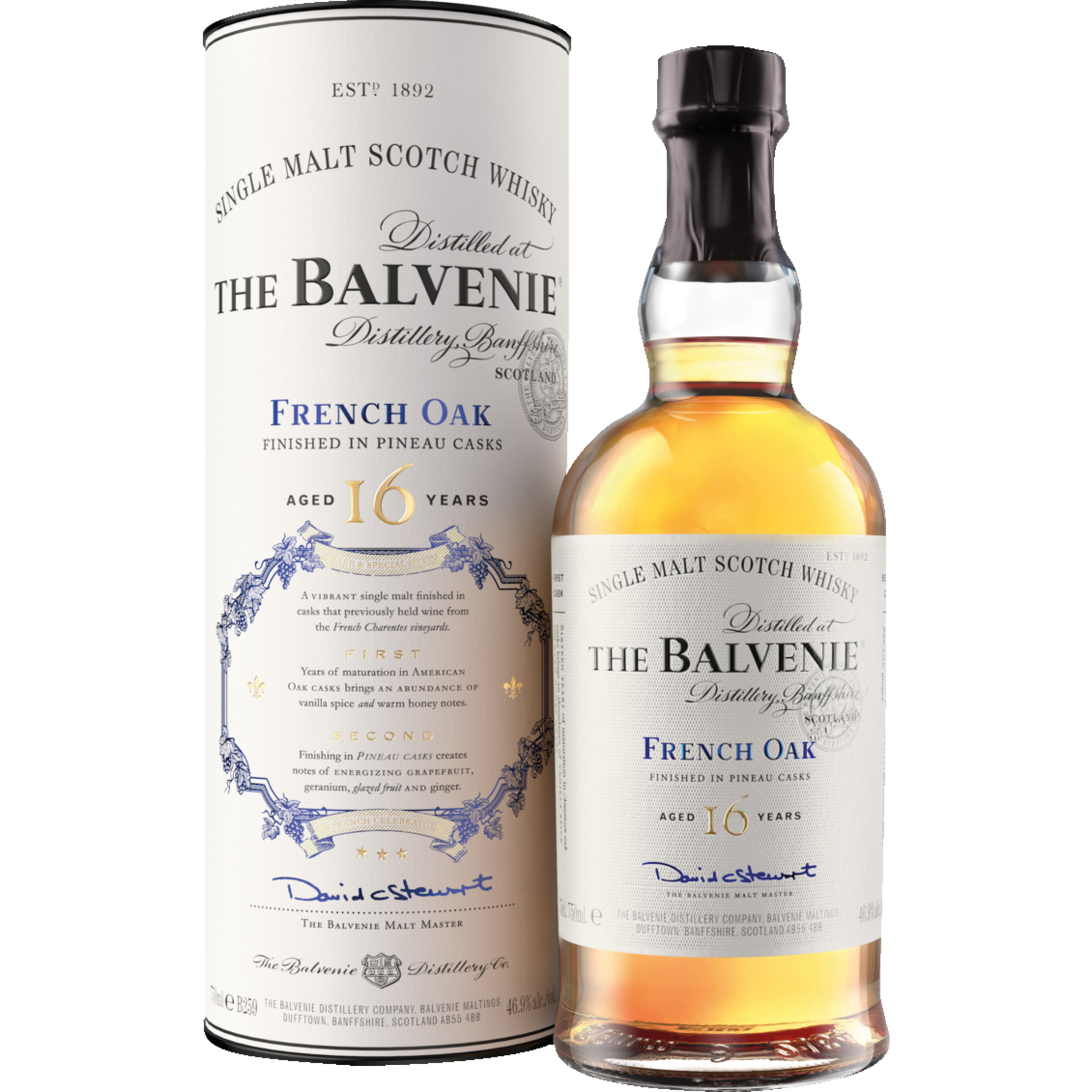 Image of Balvenie 16 Yo French Oak Single Malt Whisky, 47,6 % vol. 0,7 L, Schottland, Spirituosen