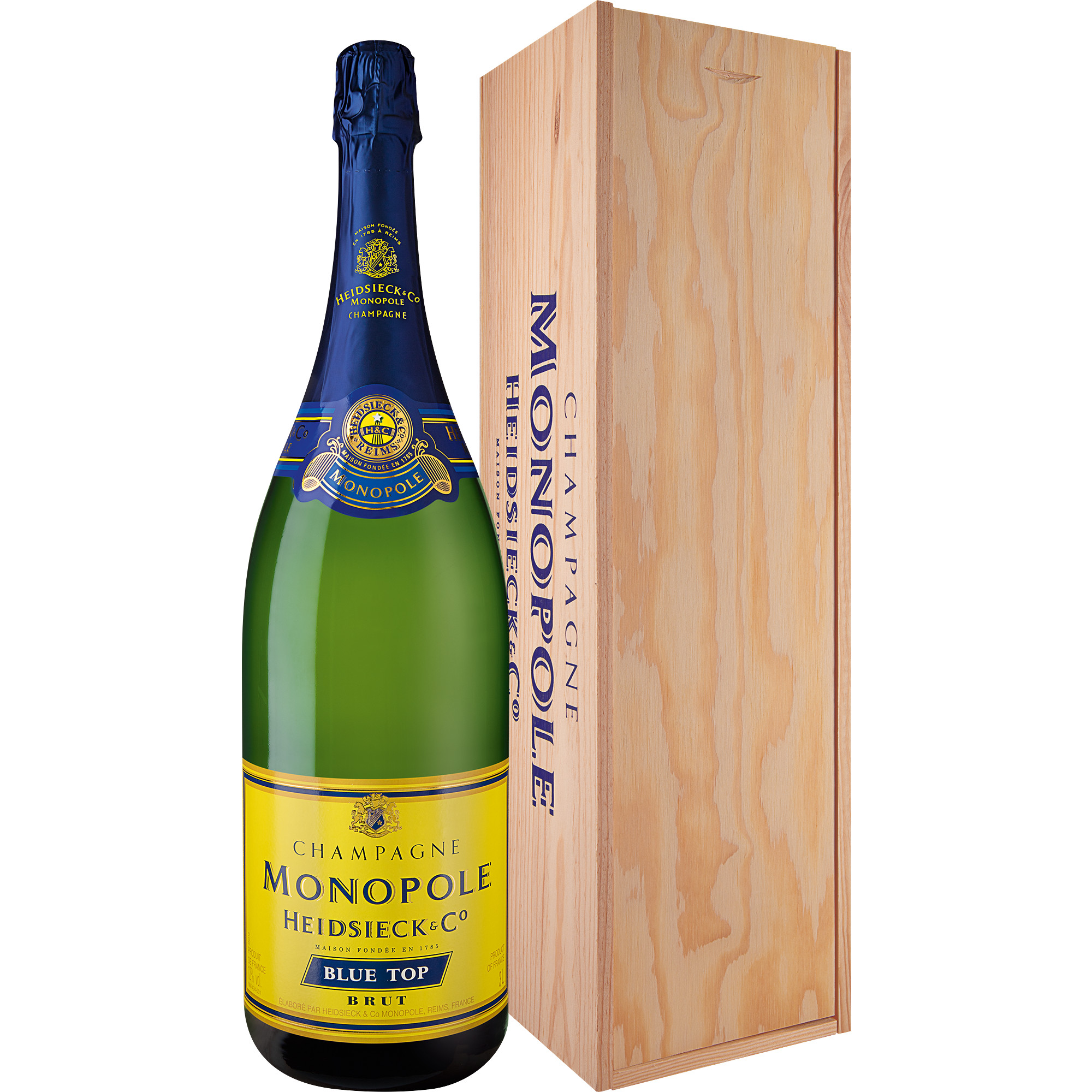 Image of Champagne Heidsieck Monopole Blue Top, Brut, Champagne AC, Holzkiste, Doppelmagnum, Champagne, Schaumwein