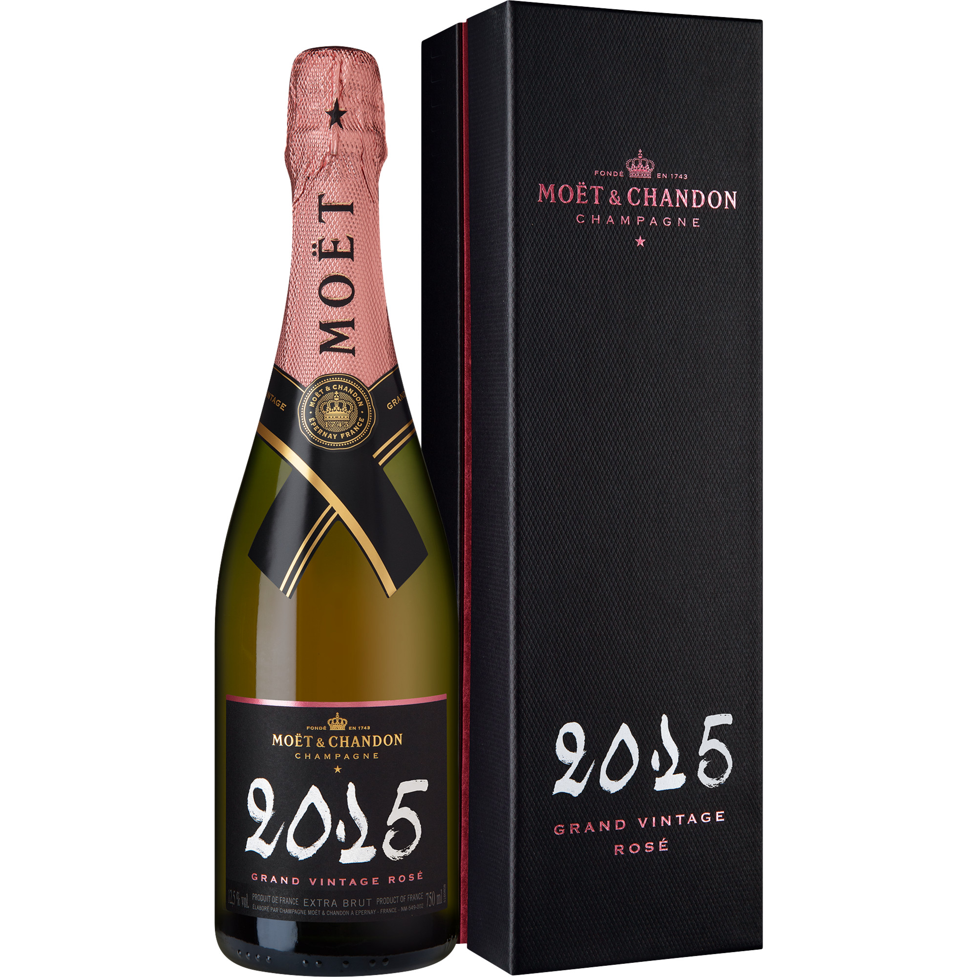 Champagne Moet & Chandon Grand Vintage Rosé, Brut, Champagne AC, Geschenketui, Champagne, 2015, Schaumwein  Champagner Hawesko